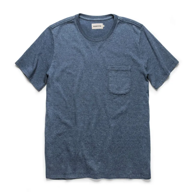 The Heavy Bag Tee in Dusty Blue sold by Taylor Stitch