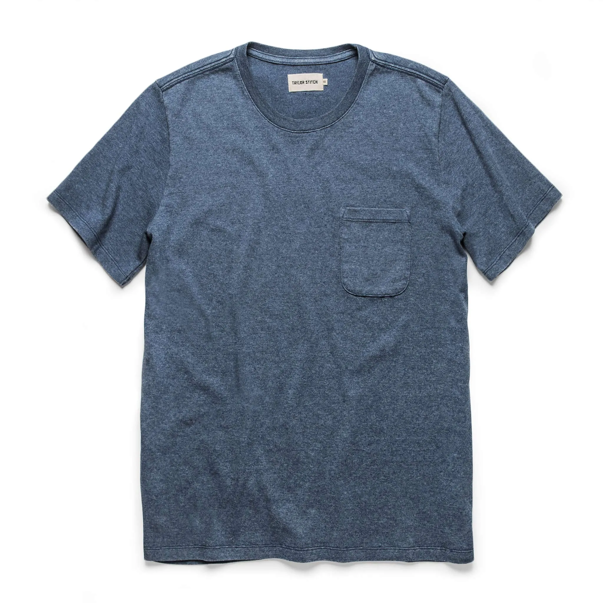 The Heavy Bag Tee in Dusty Blue sold by Taylor Stitch