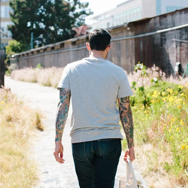 The Crewneck Pocket Tee in Heather Grey sold by Taylor Stitch product image thumbnail 4