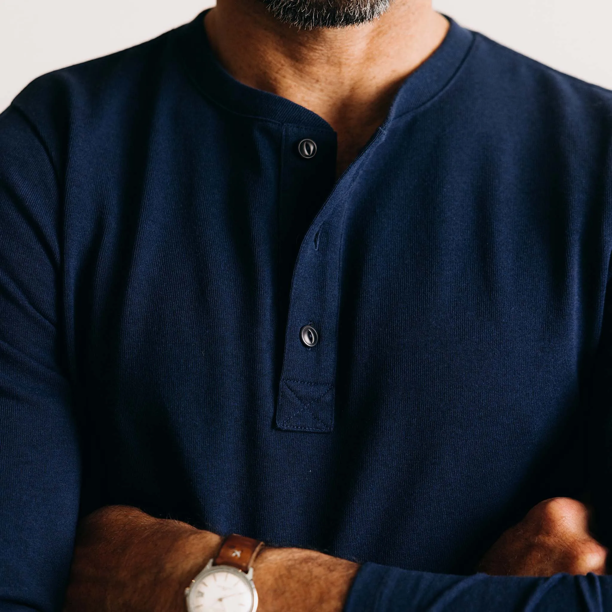 The Heavy Bag Henley in Navy sold by Taylor Stitch product image thumbnail 3