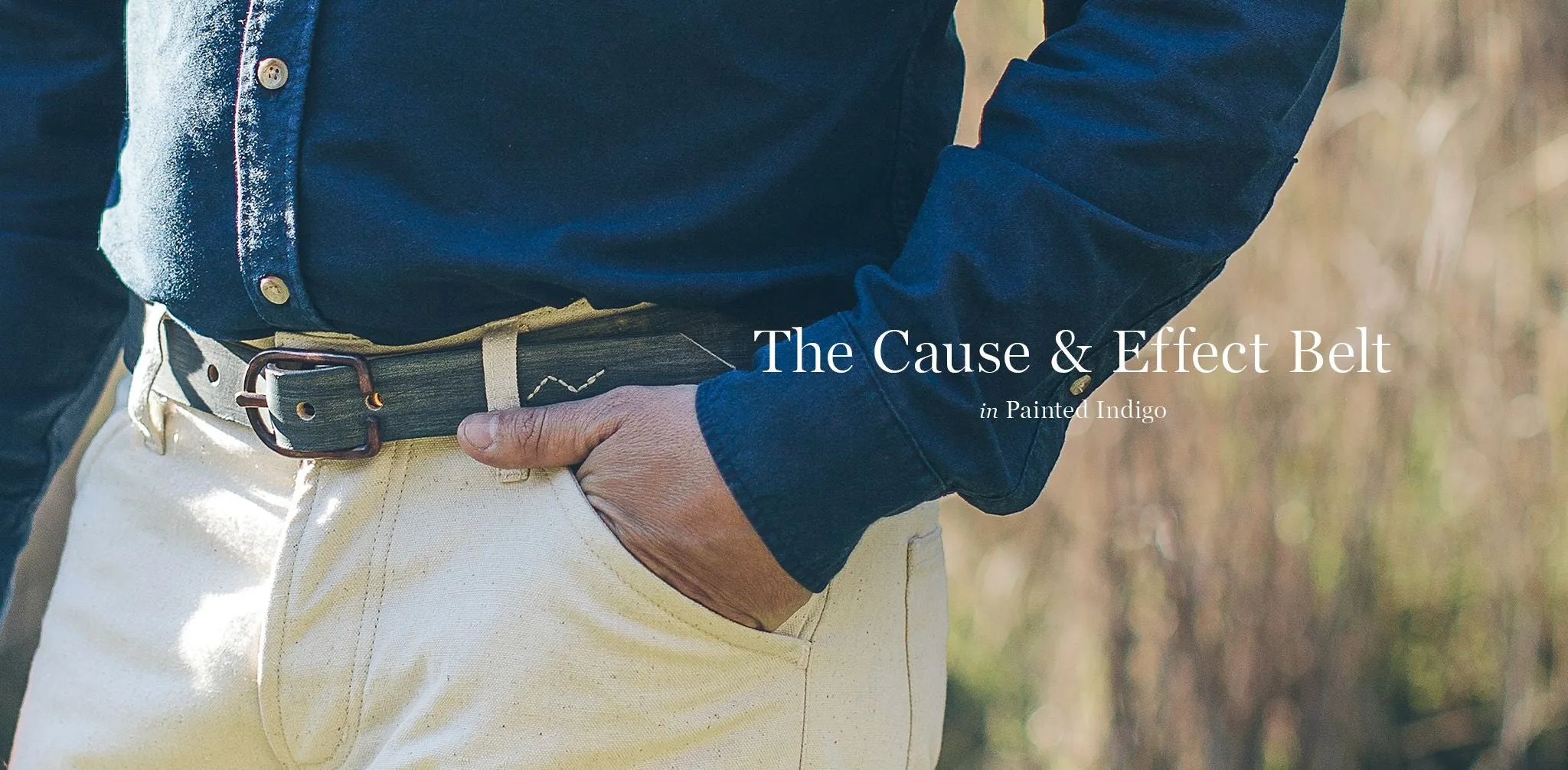 The Cause & Effect Belt in Painted Indigo sold by Taylor Stitch product image thumbnail 3