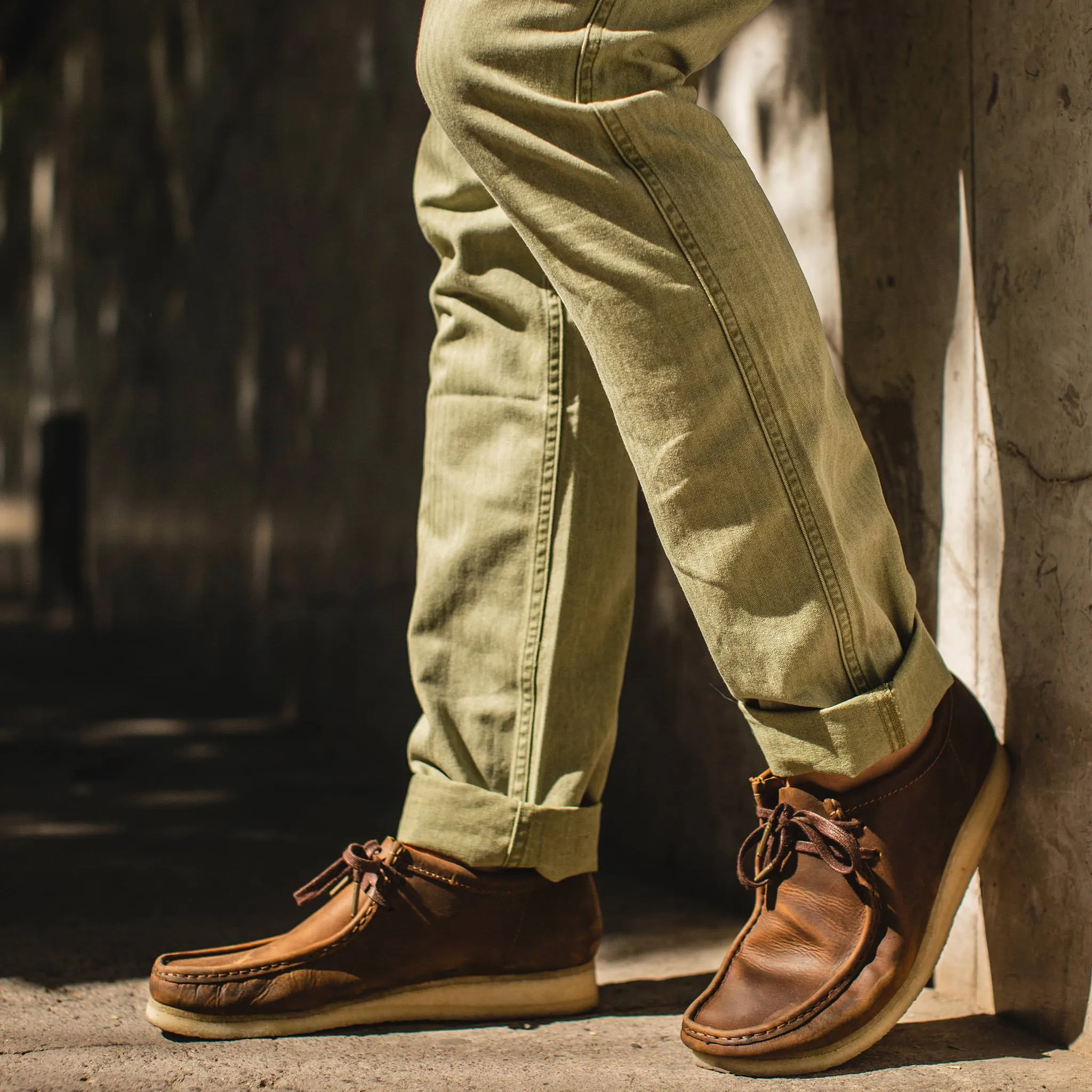 The Camp Pant in Olive Herringbone sold by Taylor Stitch product image thumbnail 4