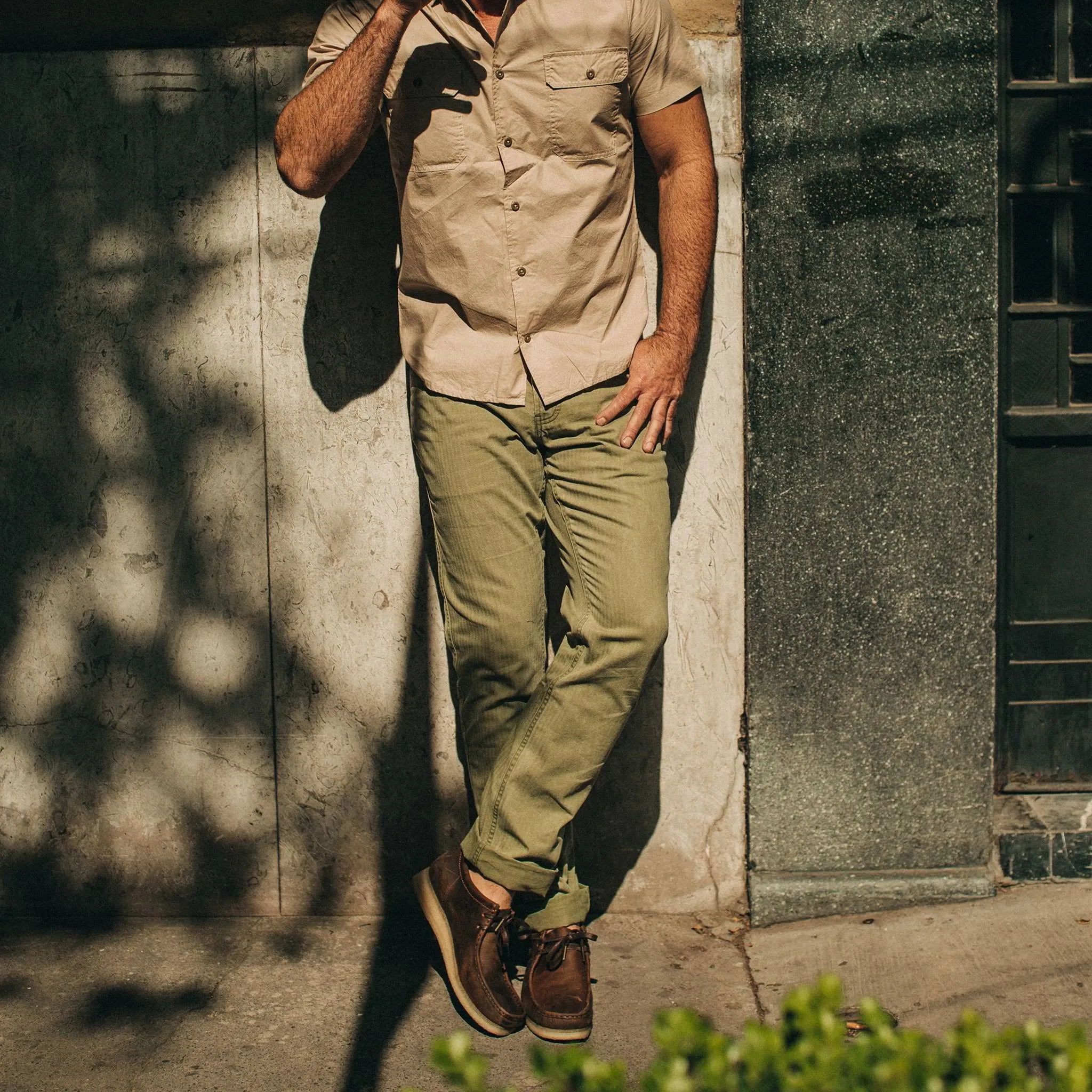 The Camp Pant in Olive Herringbone sold by Taylor Stitch product image thumbnail 2