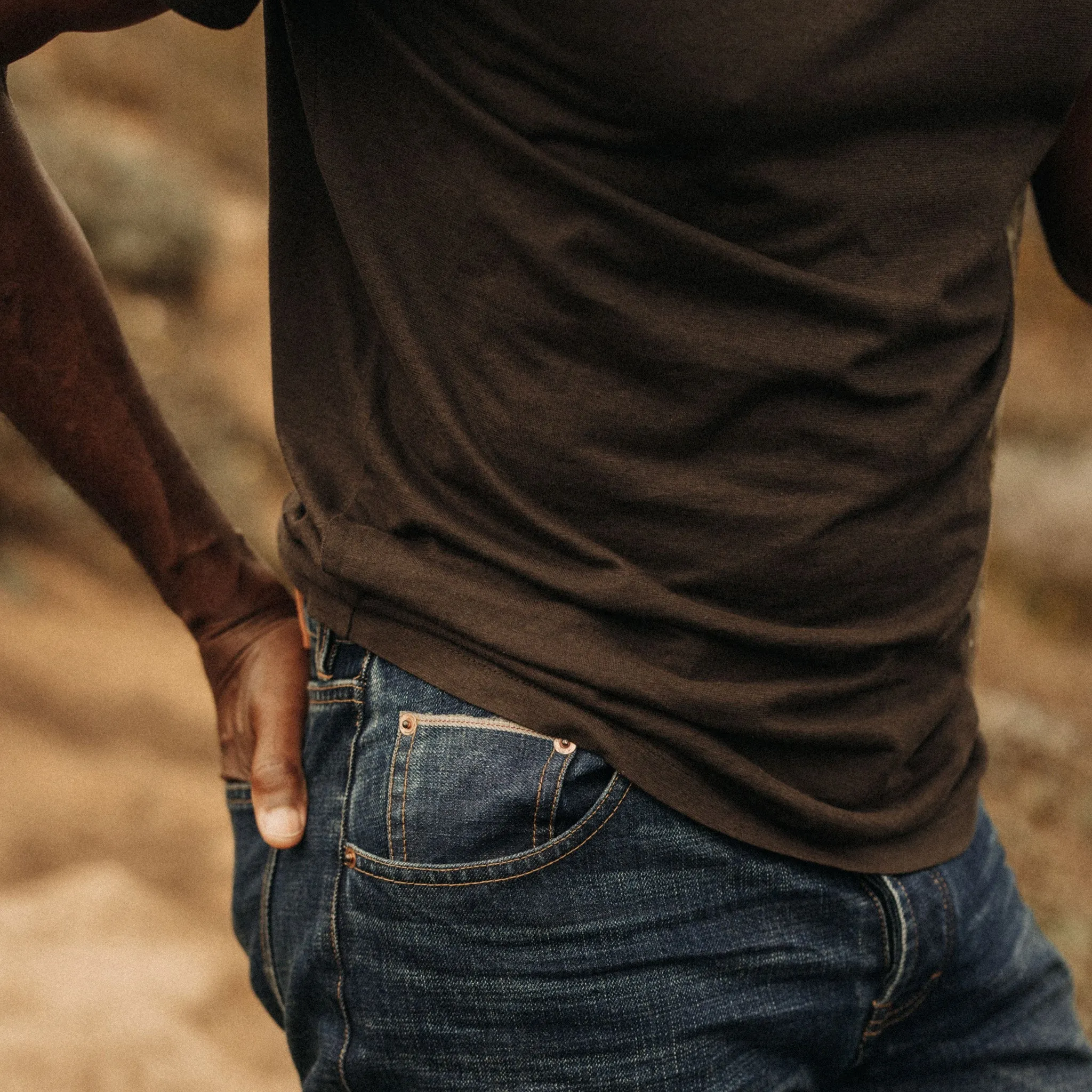 The Cotton Hemp Tee in Soil sold by Taylor Stitch product image thumbnail 4