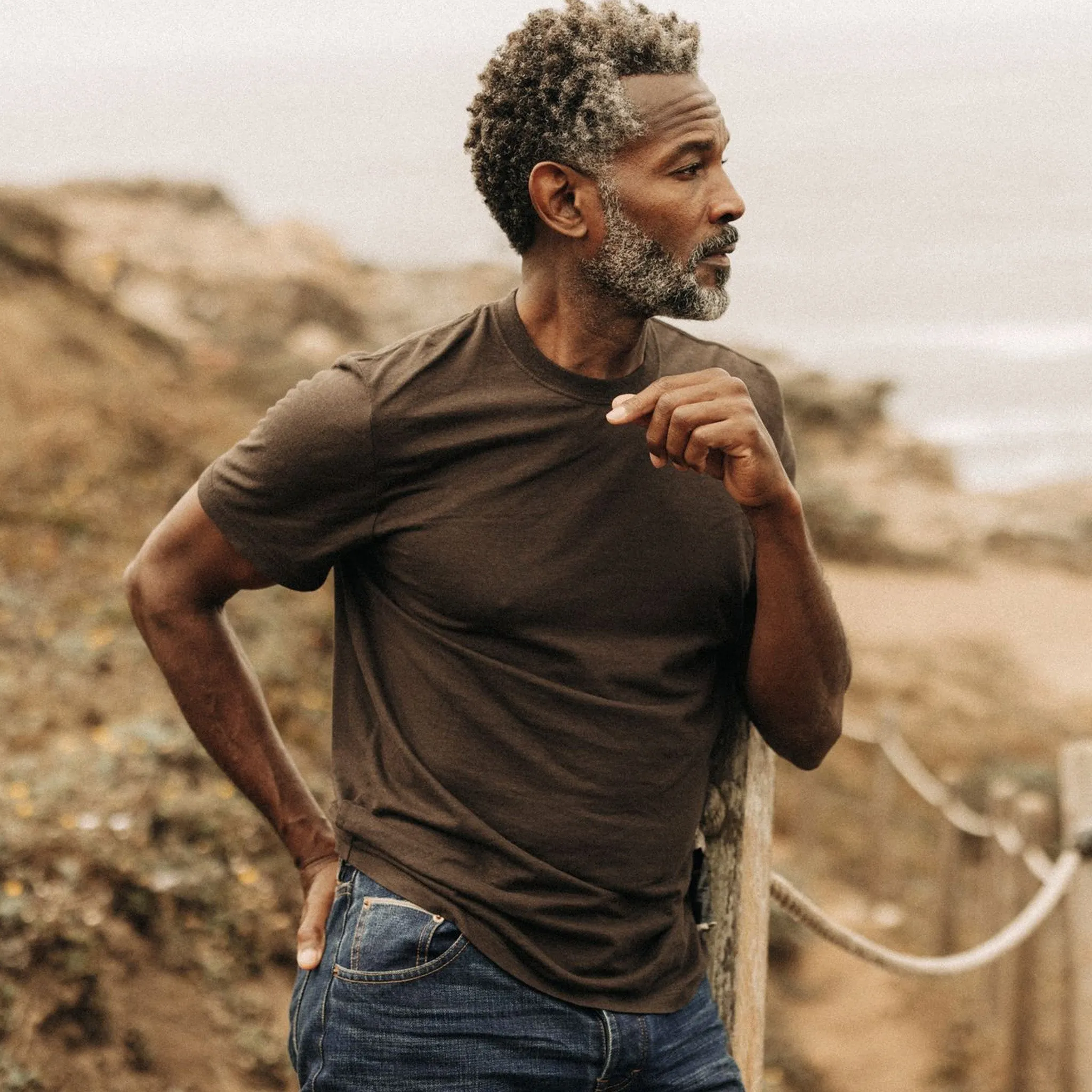 The Cotton Hemp Tee in Soil sold by Taylor Stitch product image thumbnail 5