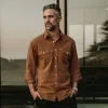 The Yosemite Shirt in British Khaki sold by Taylor Stitch