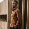 The Yosemite Shirt in British Khaki sold by Taylor Stitch