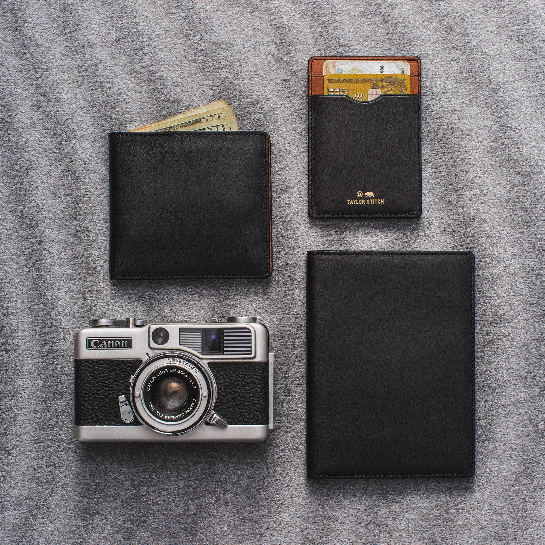 The Minimalist Wallet in Black sold by Taylor Stitch product image thumbnail 3