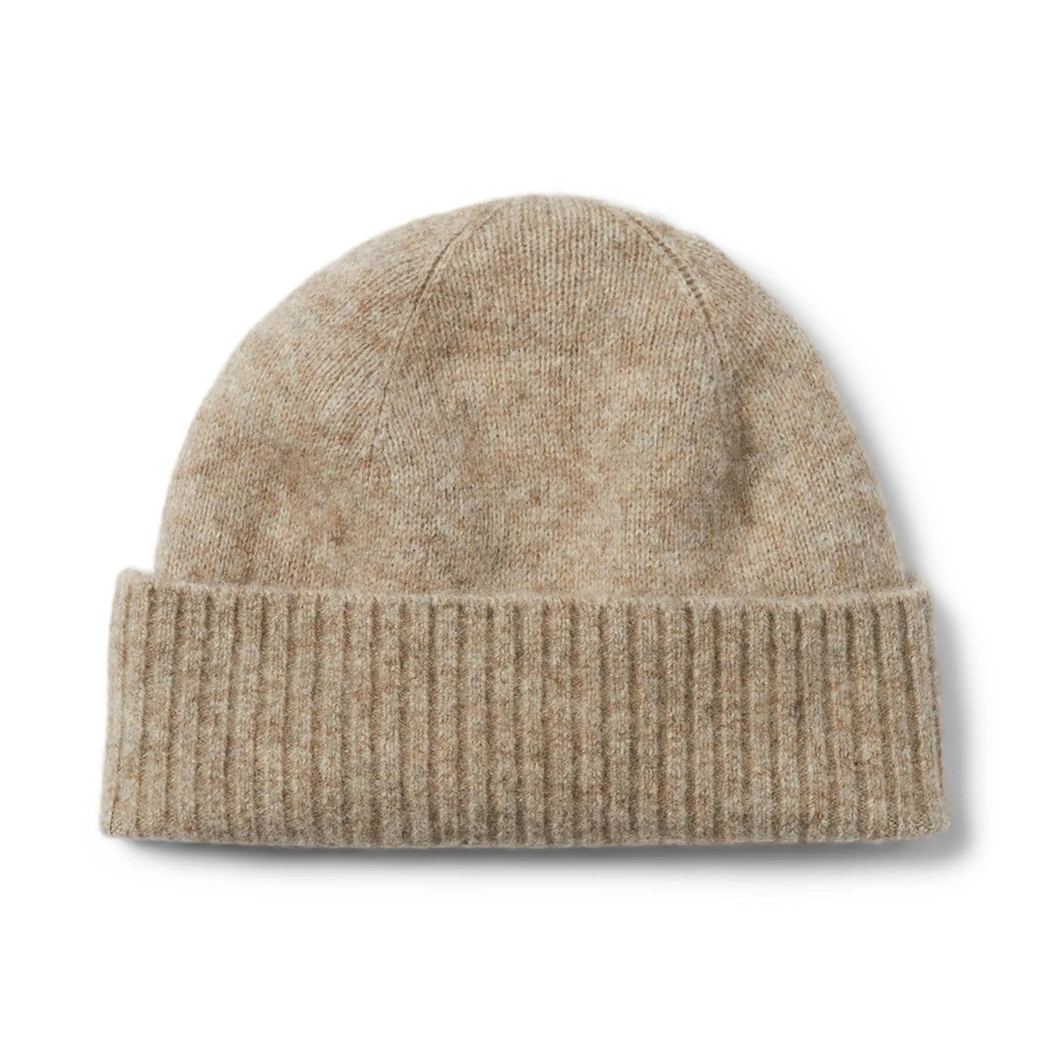 The Lodge Beanie in Heather Oat sold by Taylor Stitch