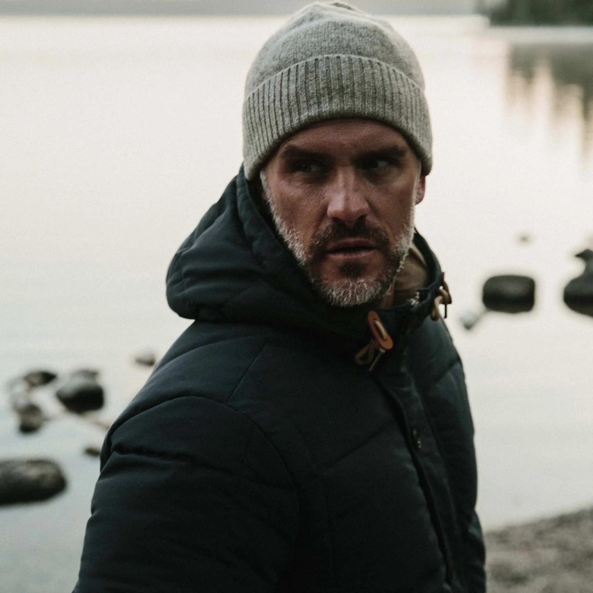 The Lodge Beanie in Heather Oat sold by Taylor Stitch product image thumbnail 2