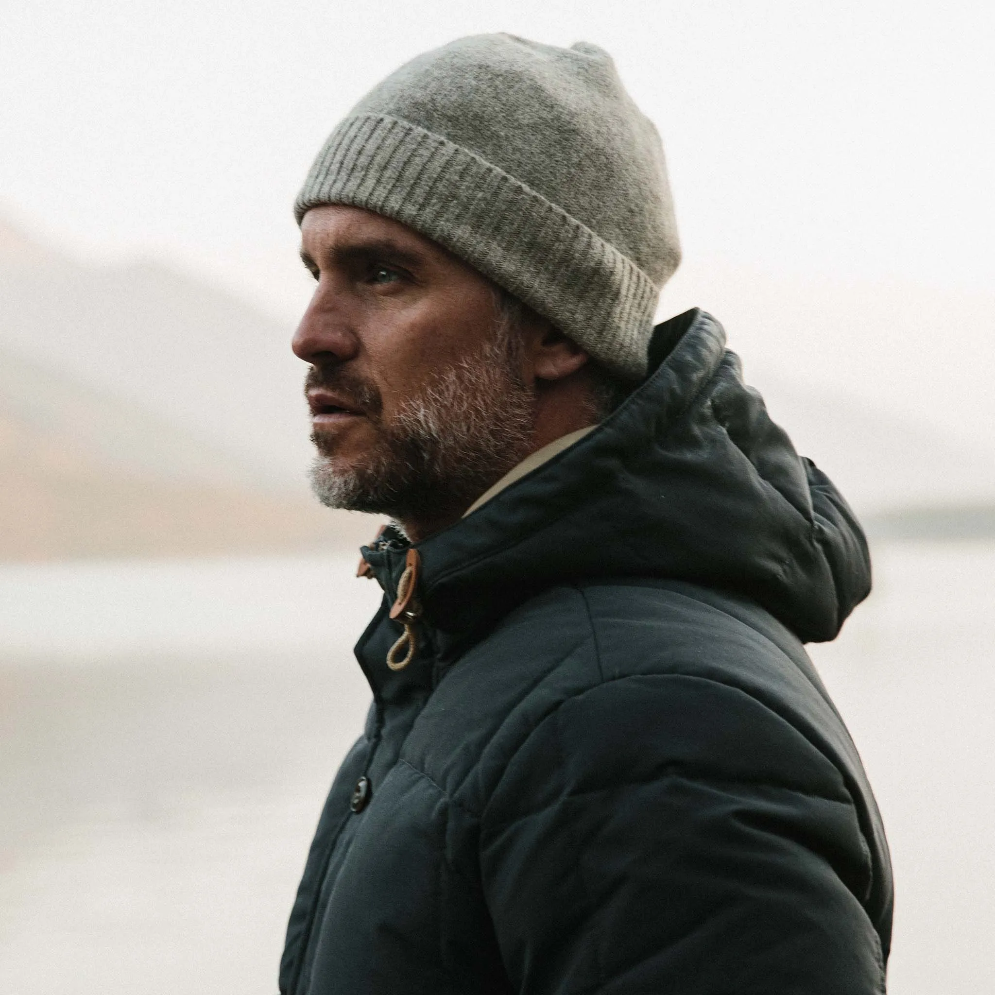 The Lodge Beanie in Heather Oat sold by Taylor Stitch product image thumbnail 3