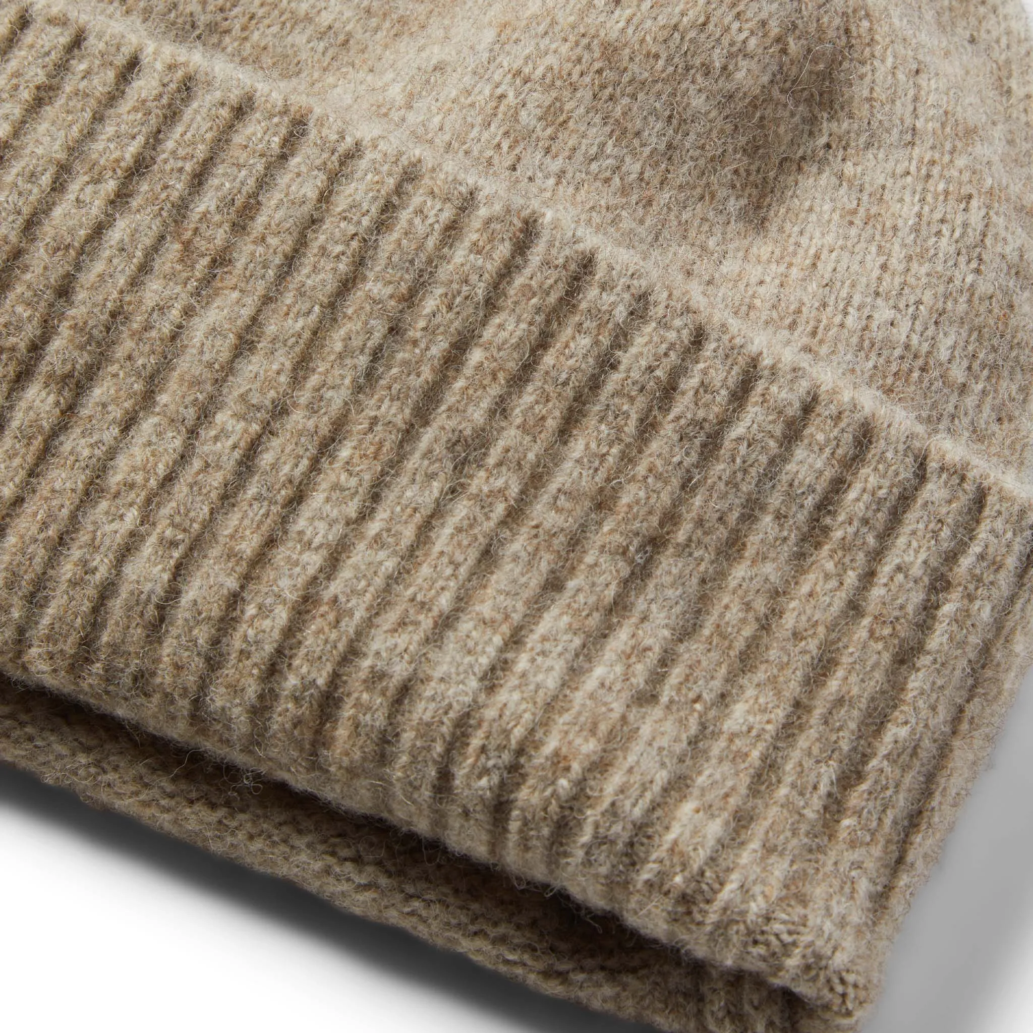The Lodge Beanie in Heather Oat sold by Taylor Stitch product image thumbnail 5