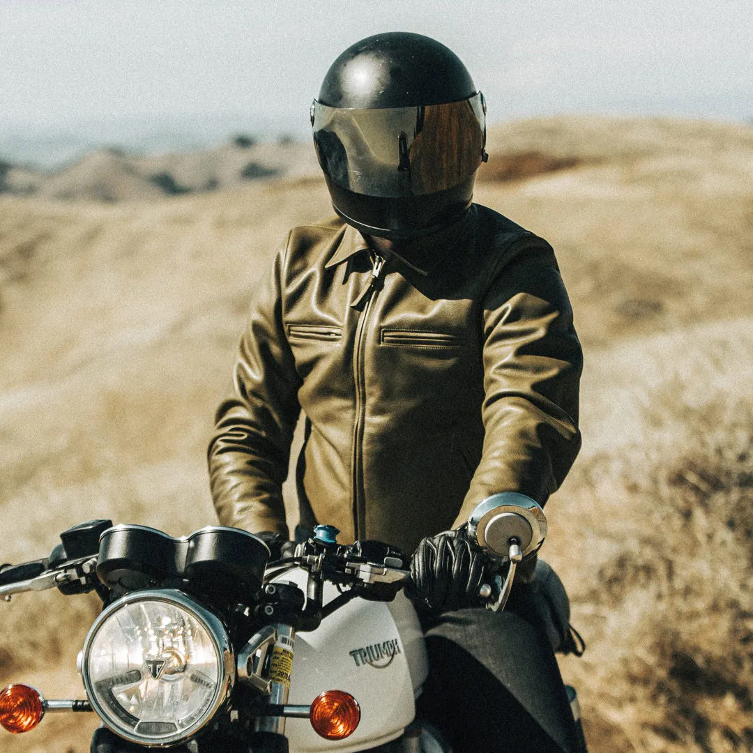 The Moto Jacket in Loden Steerhide sold by Taylor Stitch product image thumbnail 2