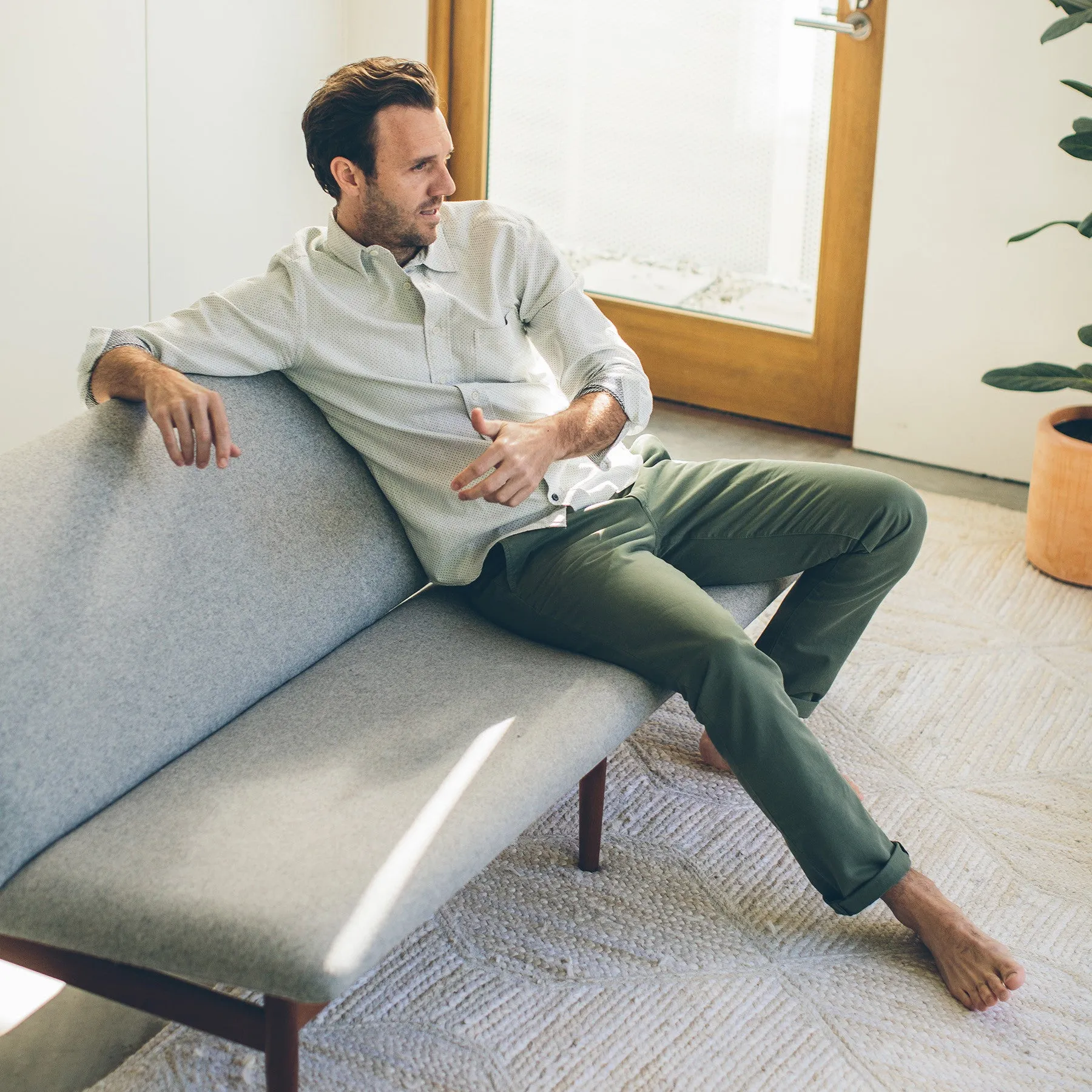 The Slim Chino in Army sold by Taylor Stitch product image thumbnail 3