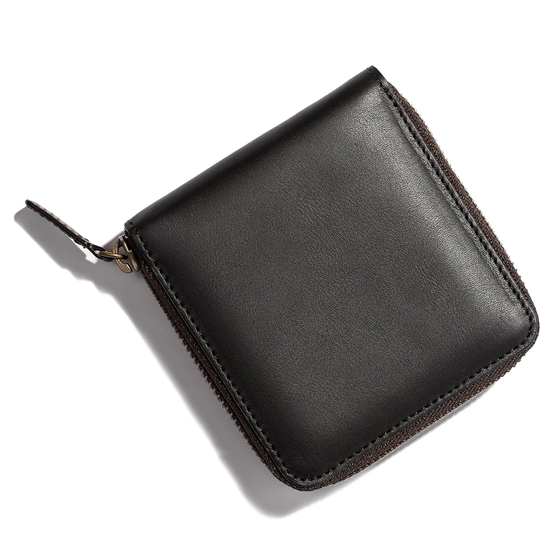 The Zip Wallet in Black sold by Taylor Stitch