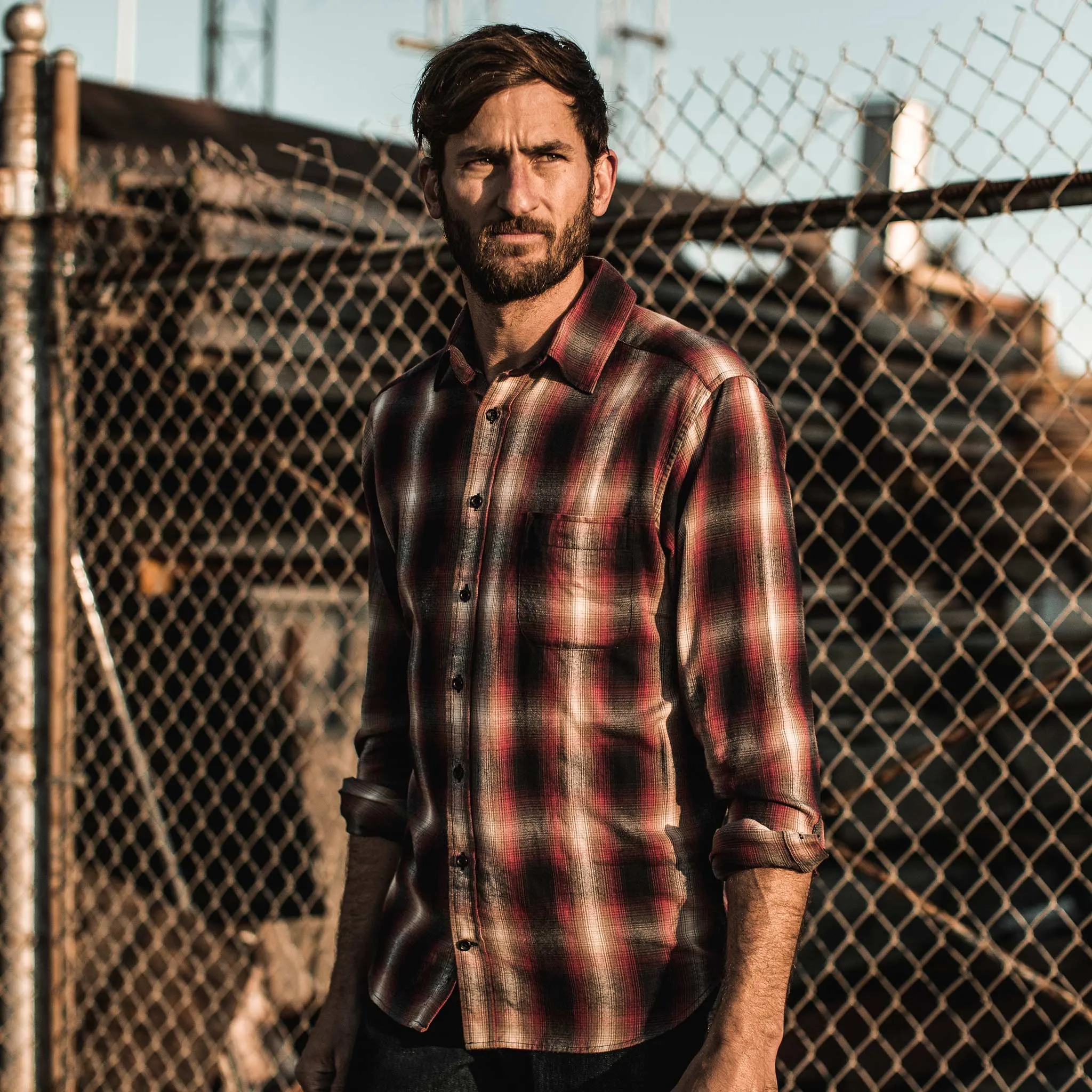 The California in Red Shadow Plaid sold by Taylor Stitch product image thumbnail 2