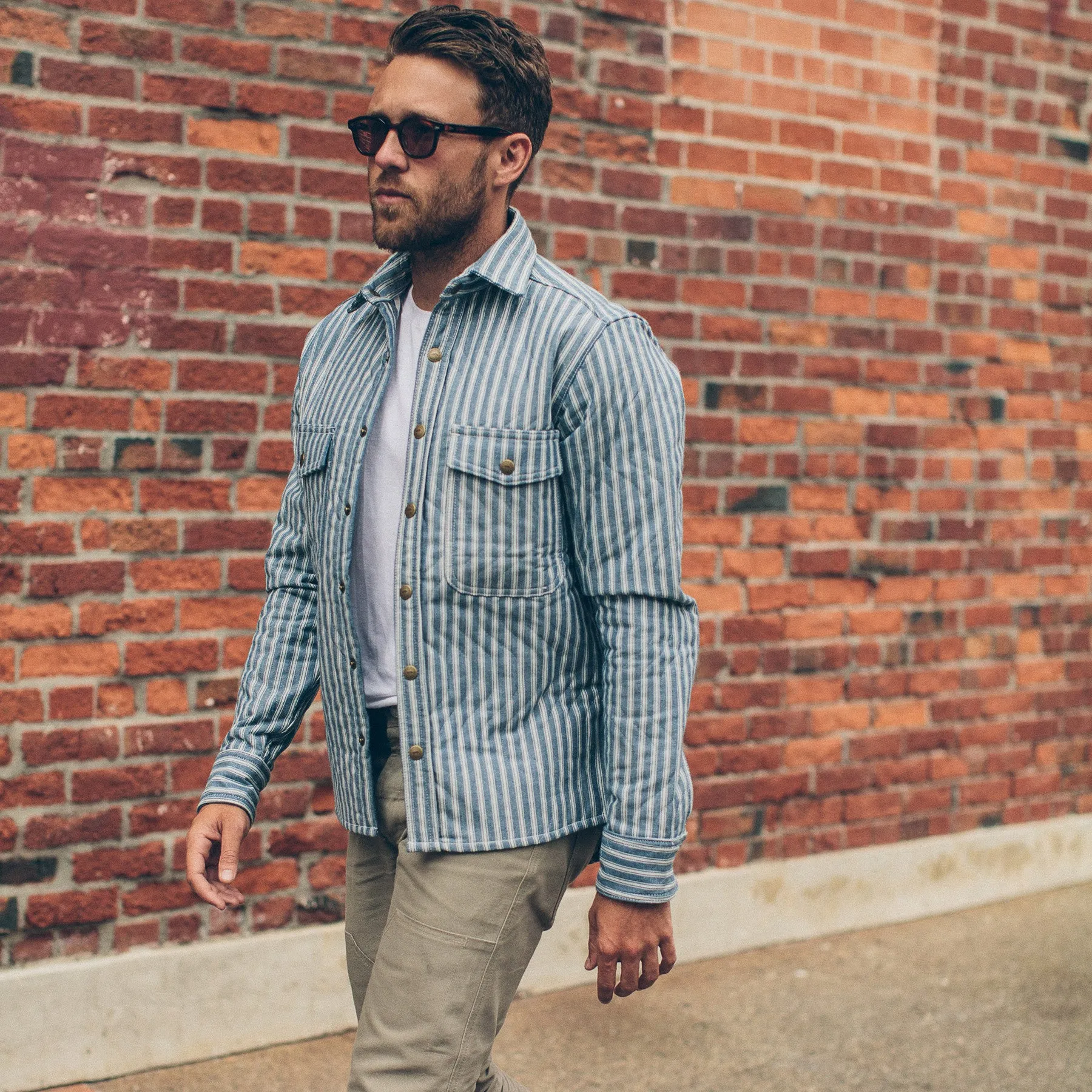 The Chore Jacket in Striped Chambray sold by Taylor Stitch product image thumbnail 2