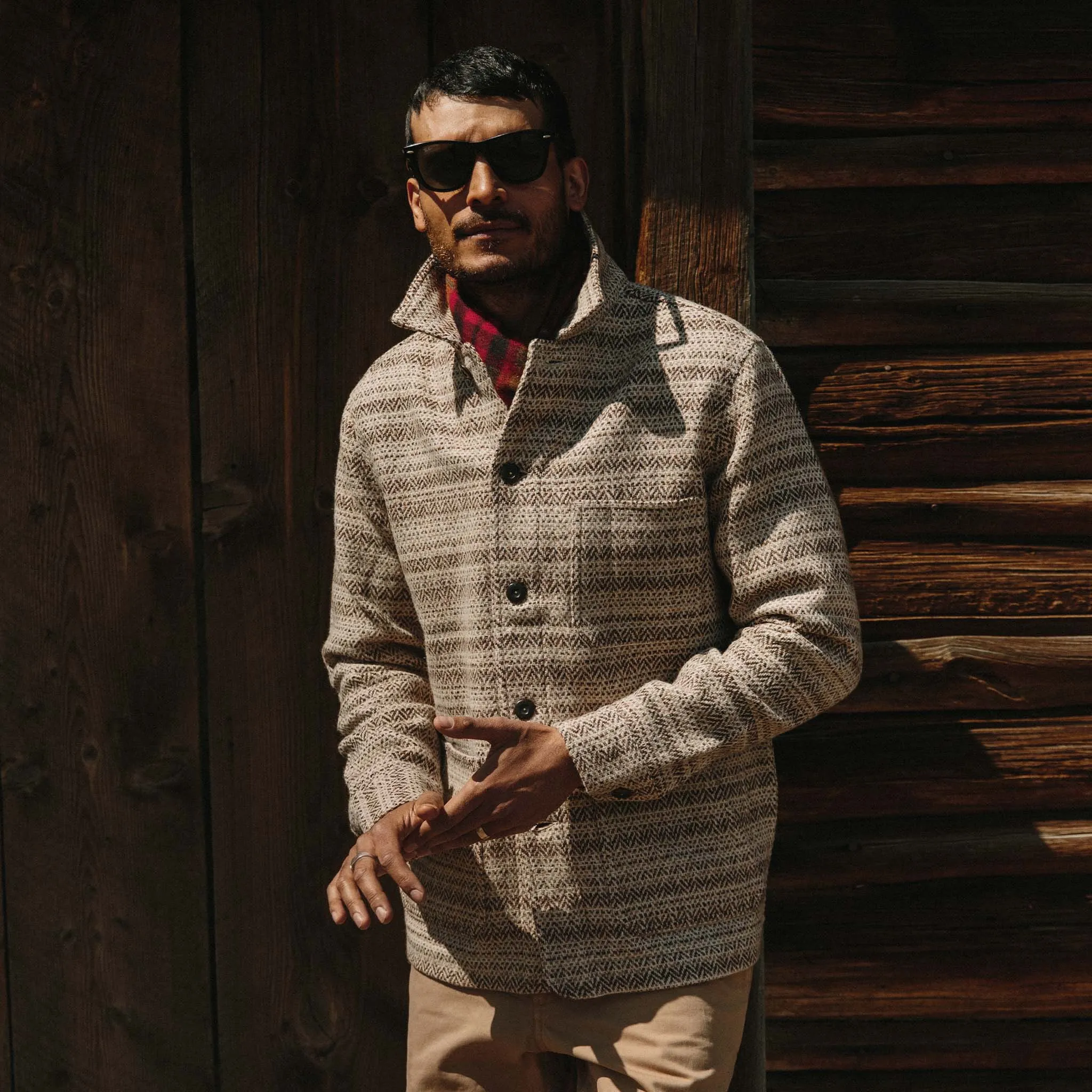 The Ojai Jacket in Espresso Herringbone Wool sold by Taylor Stitch product image thumbnail 2