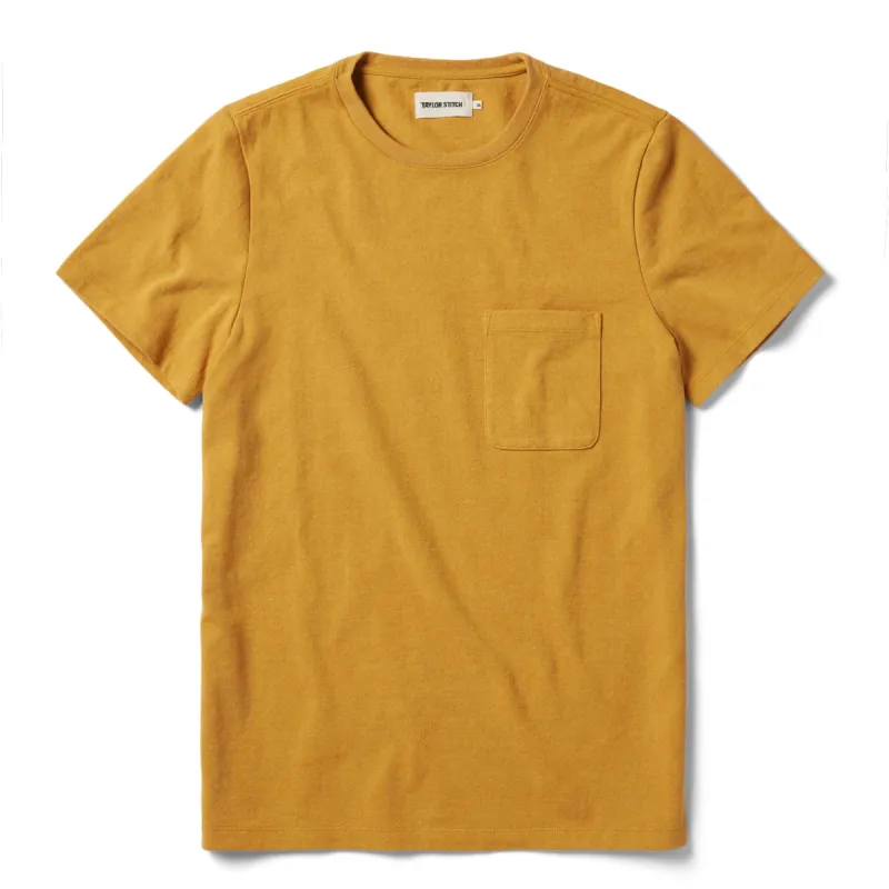 The Heavy Bag Tee in Gold sold by Taylor Stitch