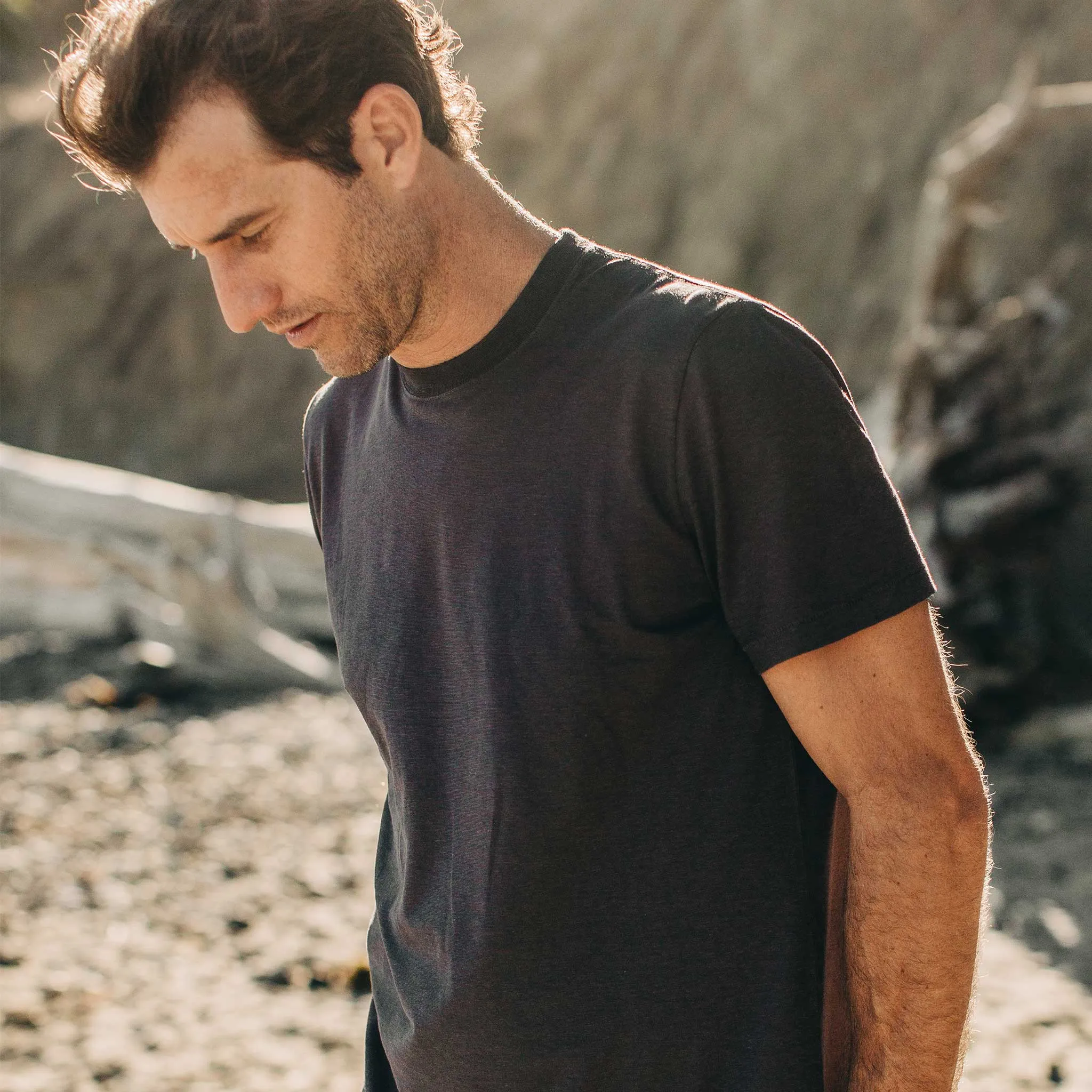 The Cotton Hemp Tee in Charcoal sold by Taylor Stitch product image thumbnail 3