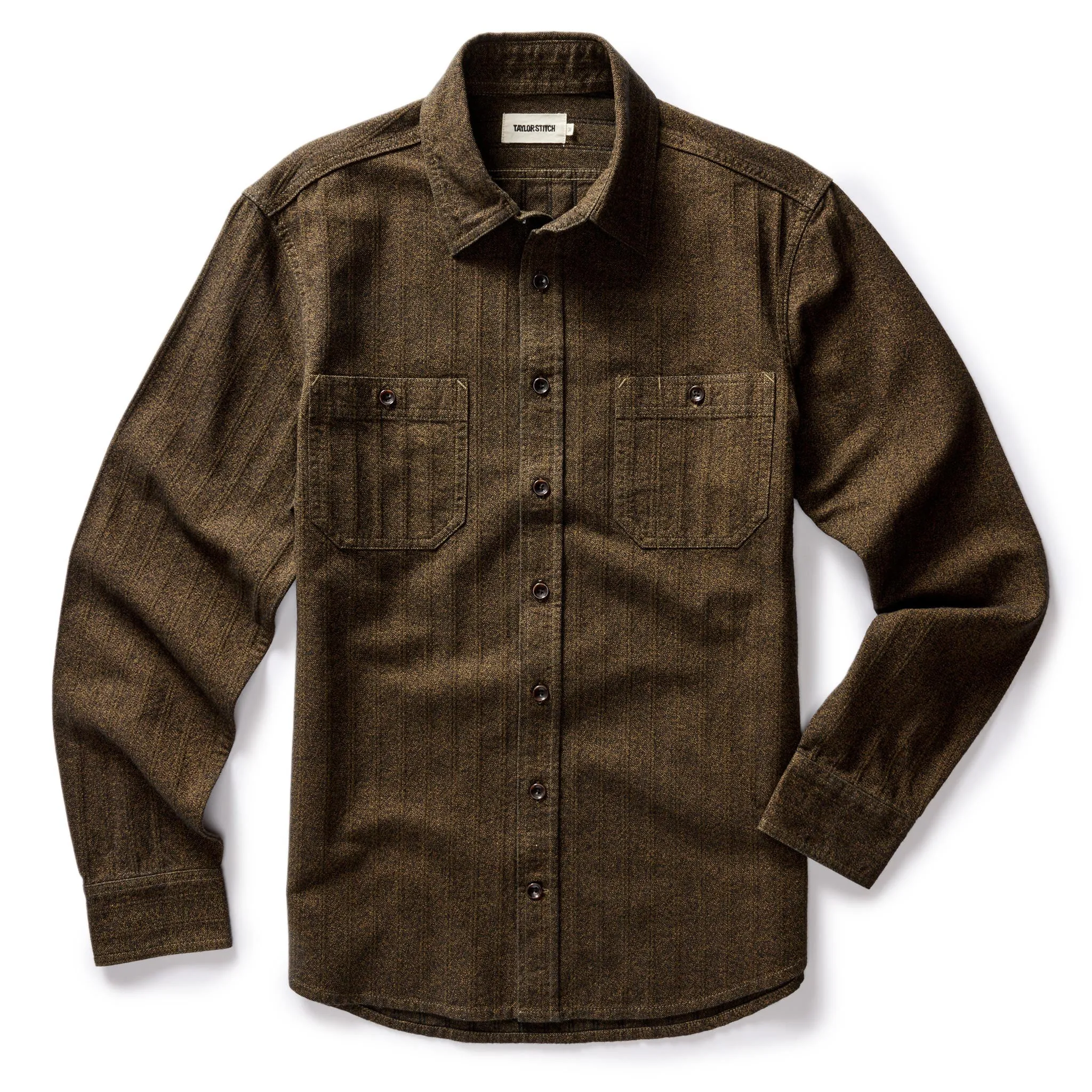 The Utility Shirt in Tarnished Brass Herringbone sold by Taylor Stitch product image thumbnail 5