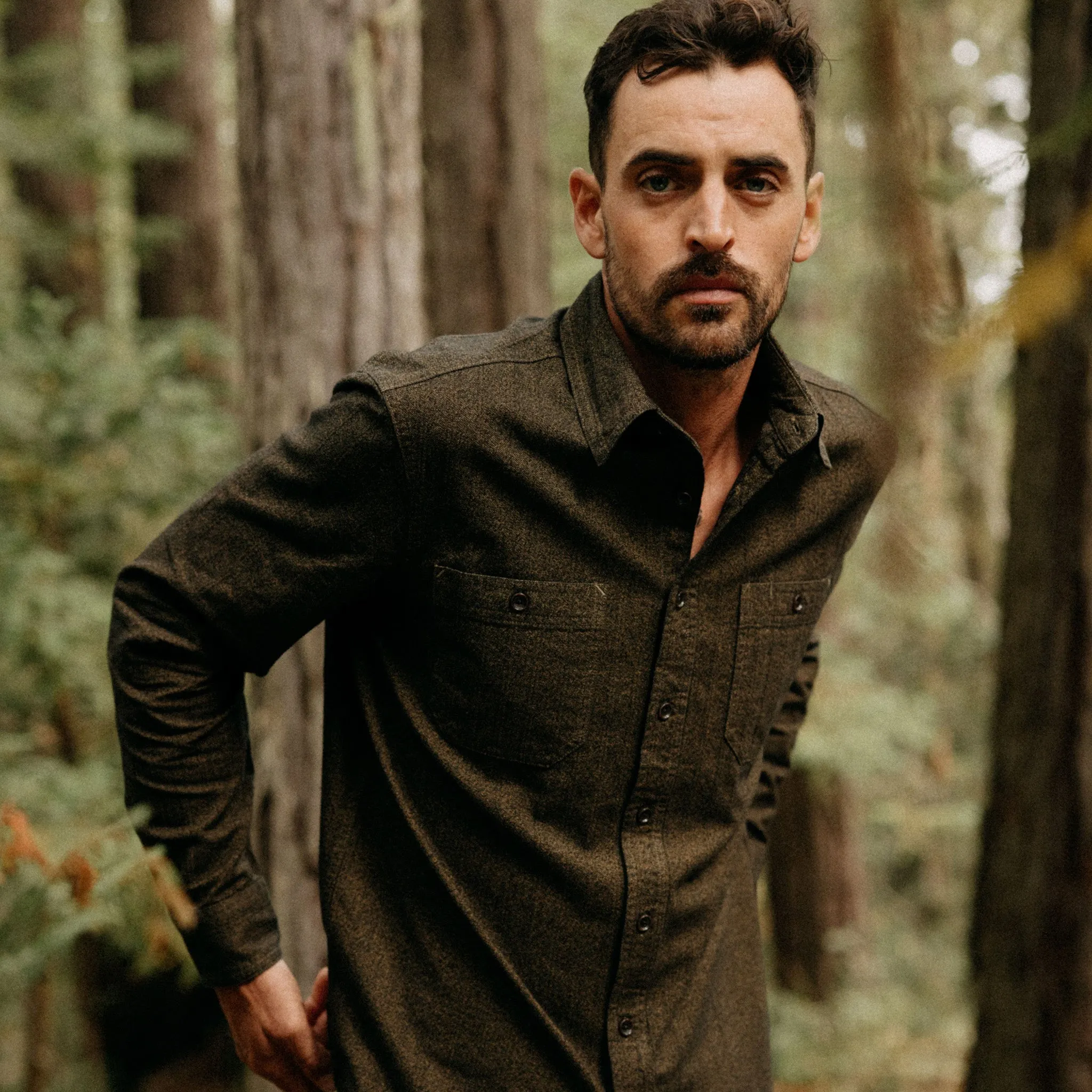 The Utility Shirt in Tarnished Brass Herringbone sold by Taylor Stitch product image thumbnail 4