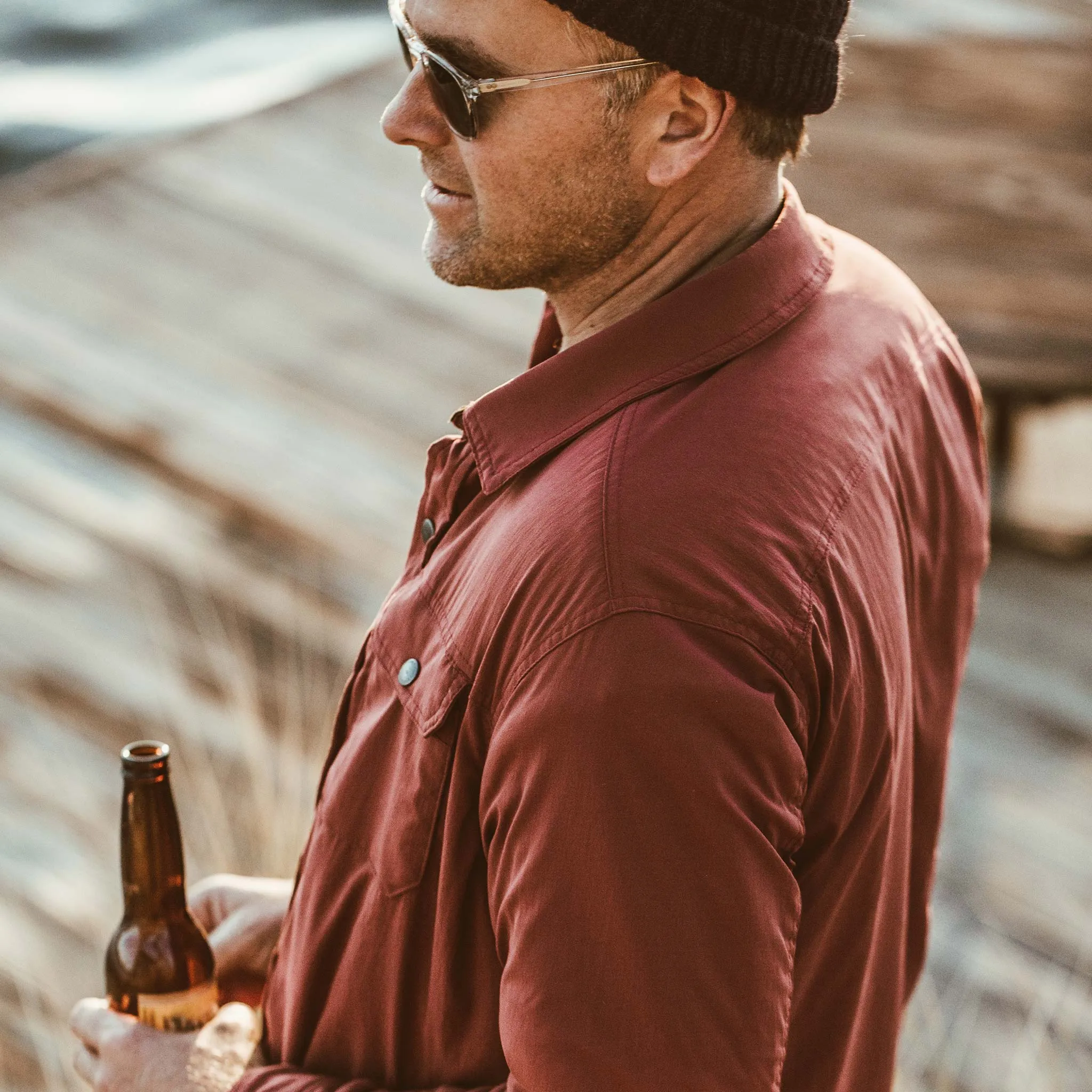 The Albion Jacket in Burgundy sold by Taylor Stitch product image thumbnail 2