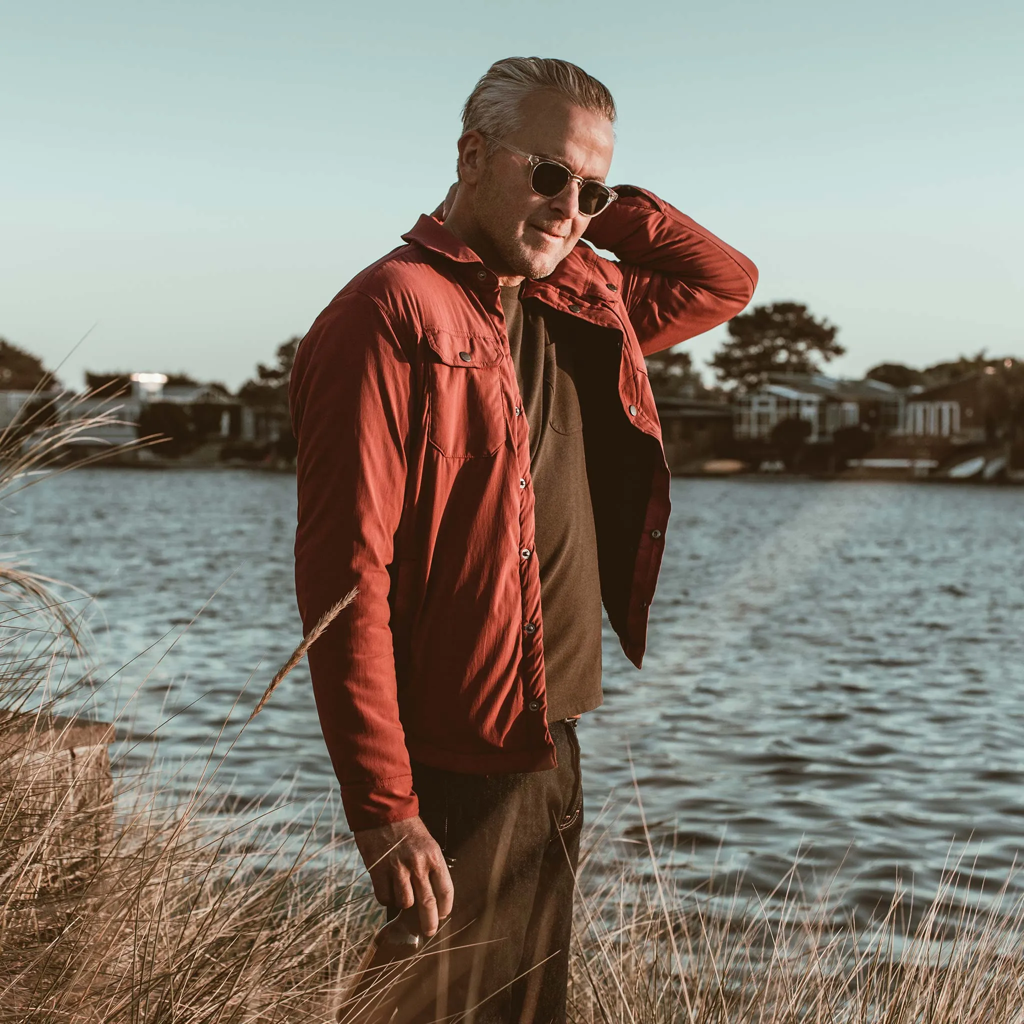 The Albion Jacket in Burgundy sold by Taylor Stitch product image thumbnail 4