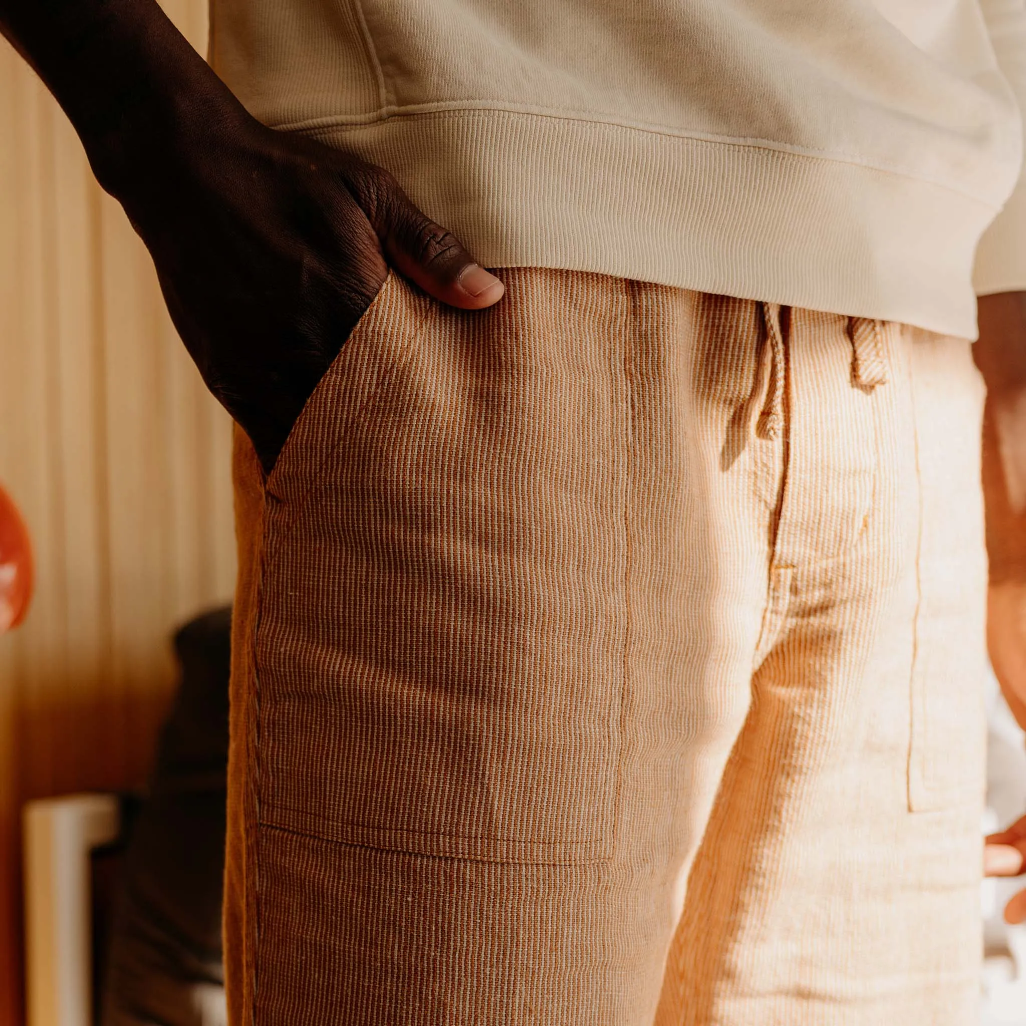 The Breakwater Pant in Chili Stripe Linen sold by Taylor Stitch product image thumbnail 3