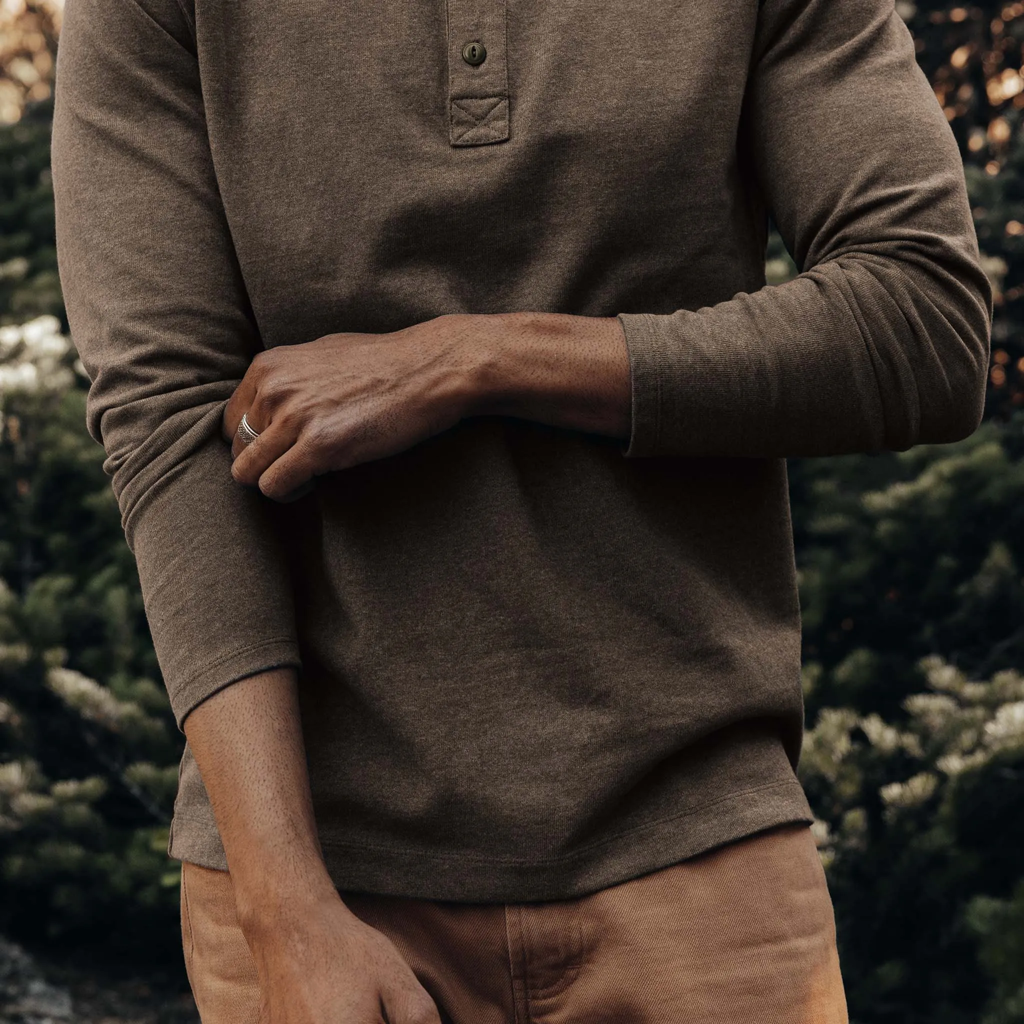 The Heavy Bag Henley in Walnut sold by Taylor Stitch product image thumbnail 4