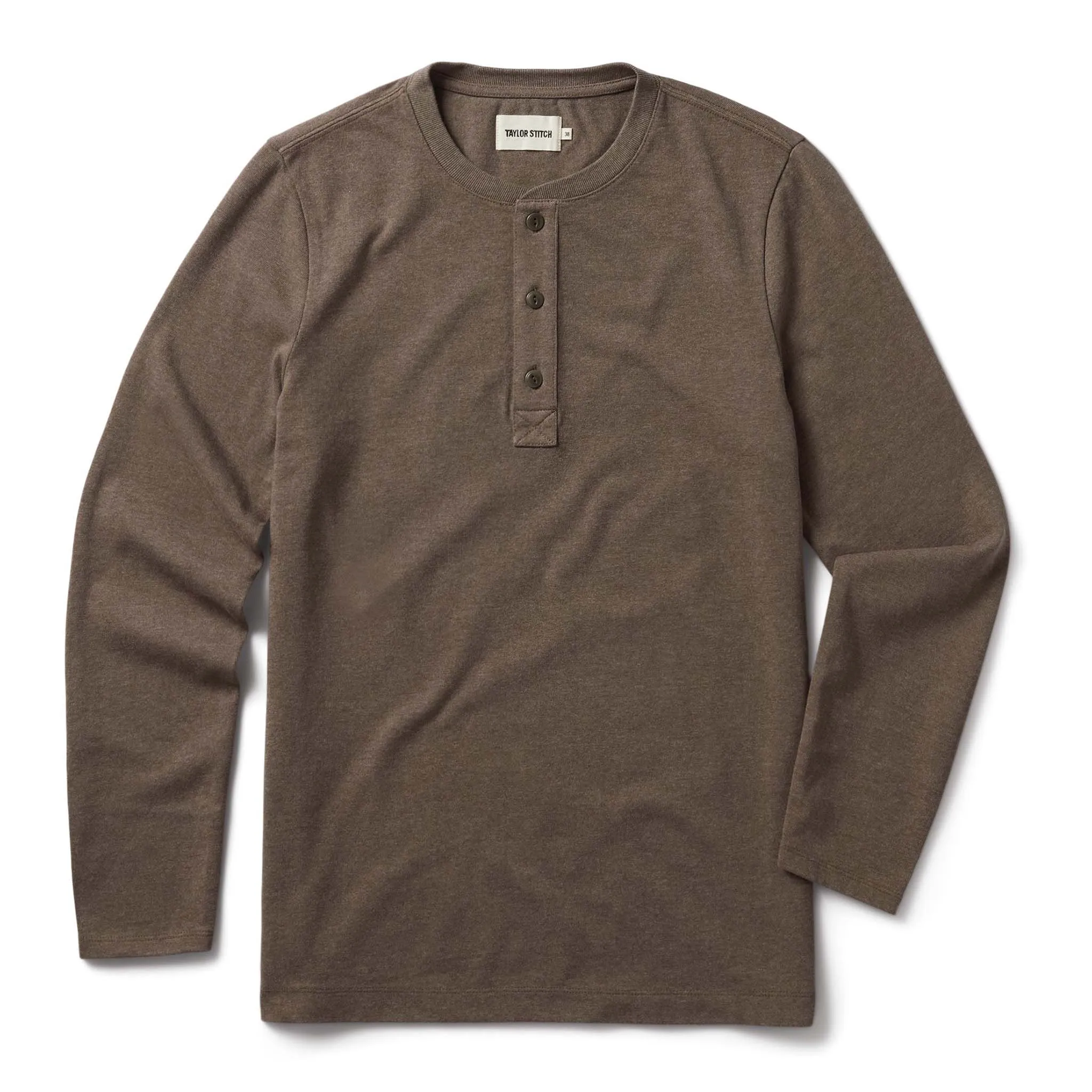 The Heavy Bag Henley in Walnut sold by Taylor Stitch