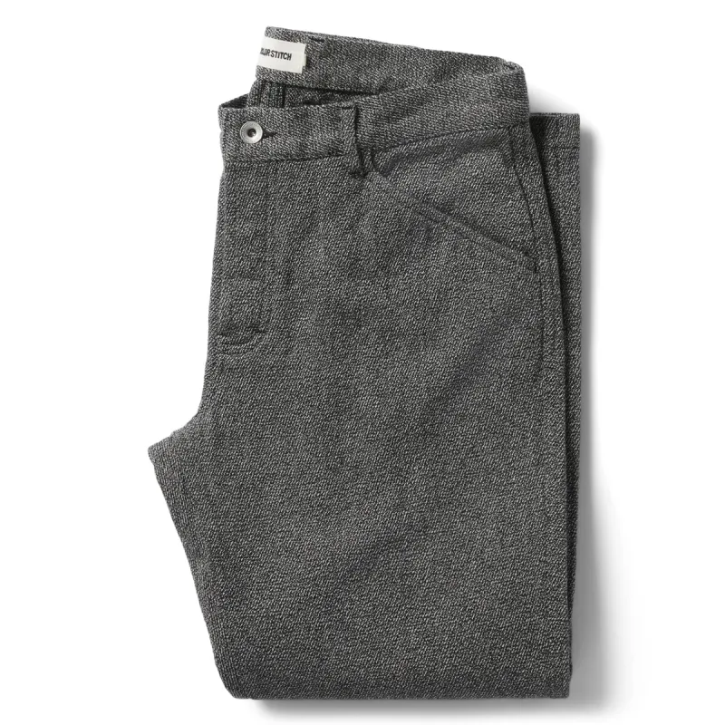 The Camp Pant in Indigo Salt and Pepper sold by Taylor Stitch