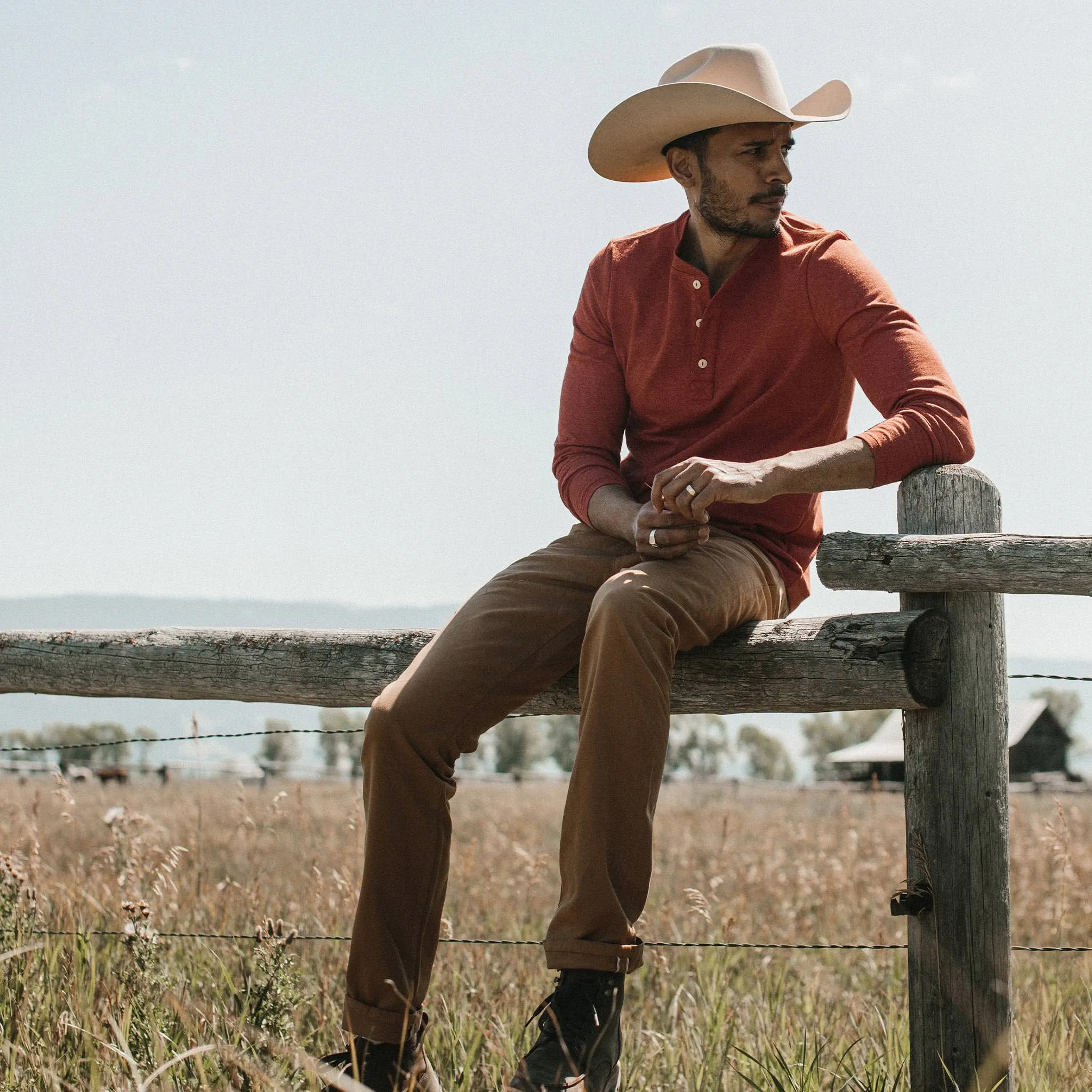 The Heavy Bag Henley in Engine sold by Taylor Stitch product image thumbnail 2