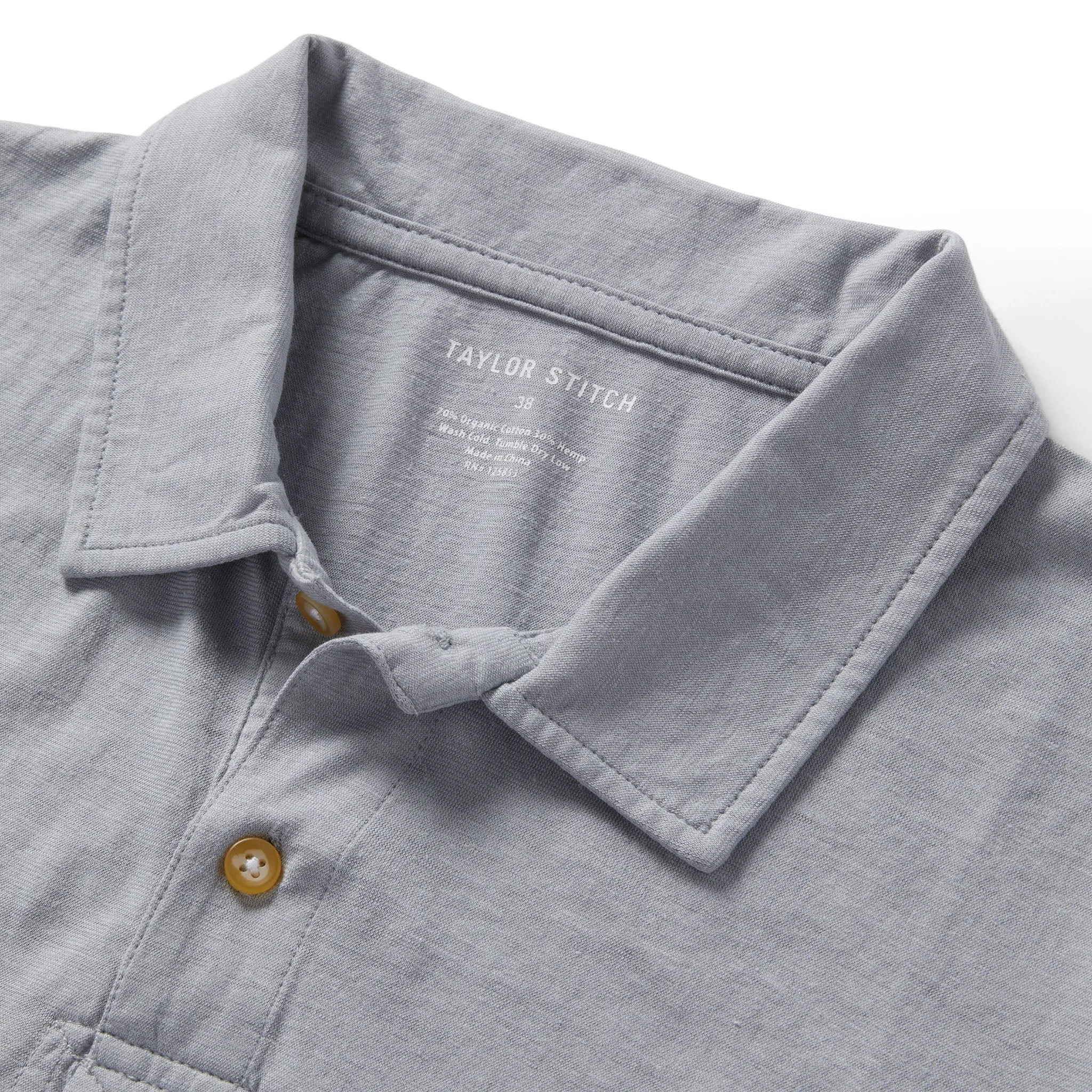 The Cotton Hemp Polo in Tradewinds sold by Taylor Stitch product image thumbnail 5