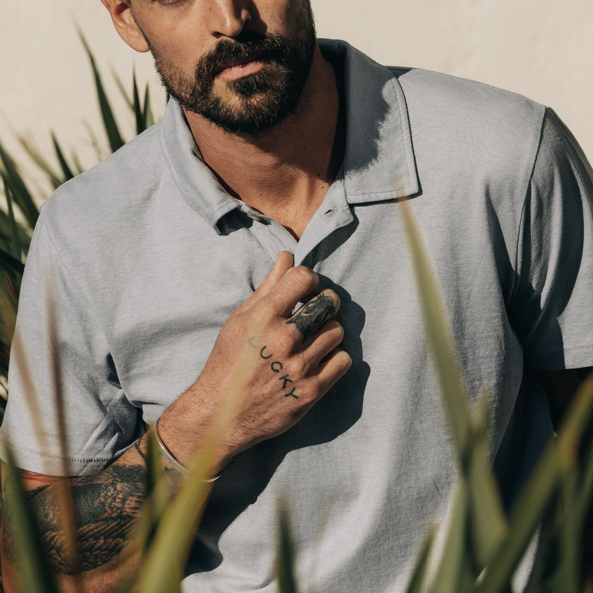 The Cotton Hemp Polo in Tradewinds sold by Taylor Stitch product image thumbnail 3