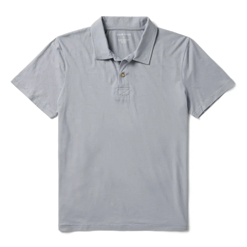 The Cotton Hemp Polo in Tradewinds sold by Taylor Stitch