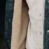 The Lined Long Haul Jacket in Green Cast Denim sold by Taylor Stitch