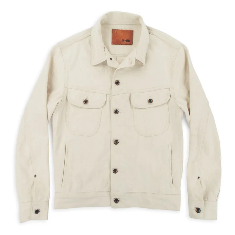 The Long Haul Jacket in Natural Selvage Canvas sold by Taylor Stitch