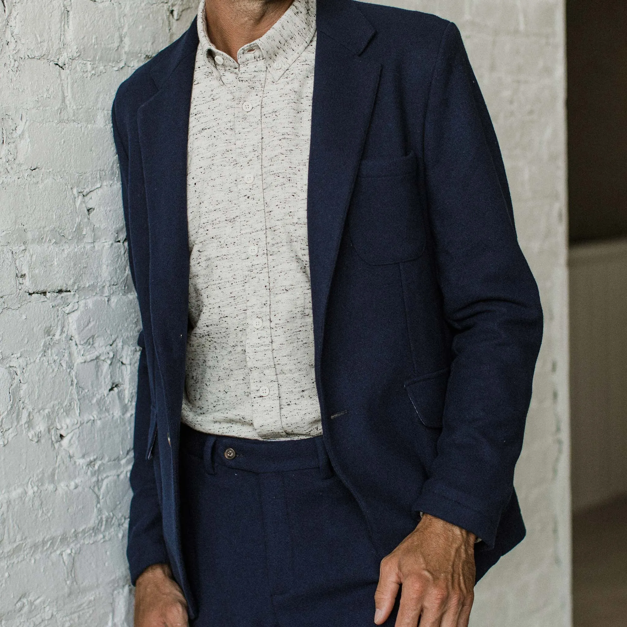 The Telegraph Jacket in Navy Boiled Wool sold by Taylor Stitch product image thumbnail 3