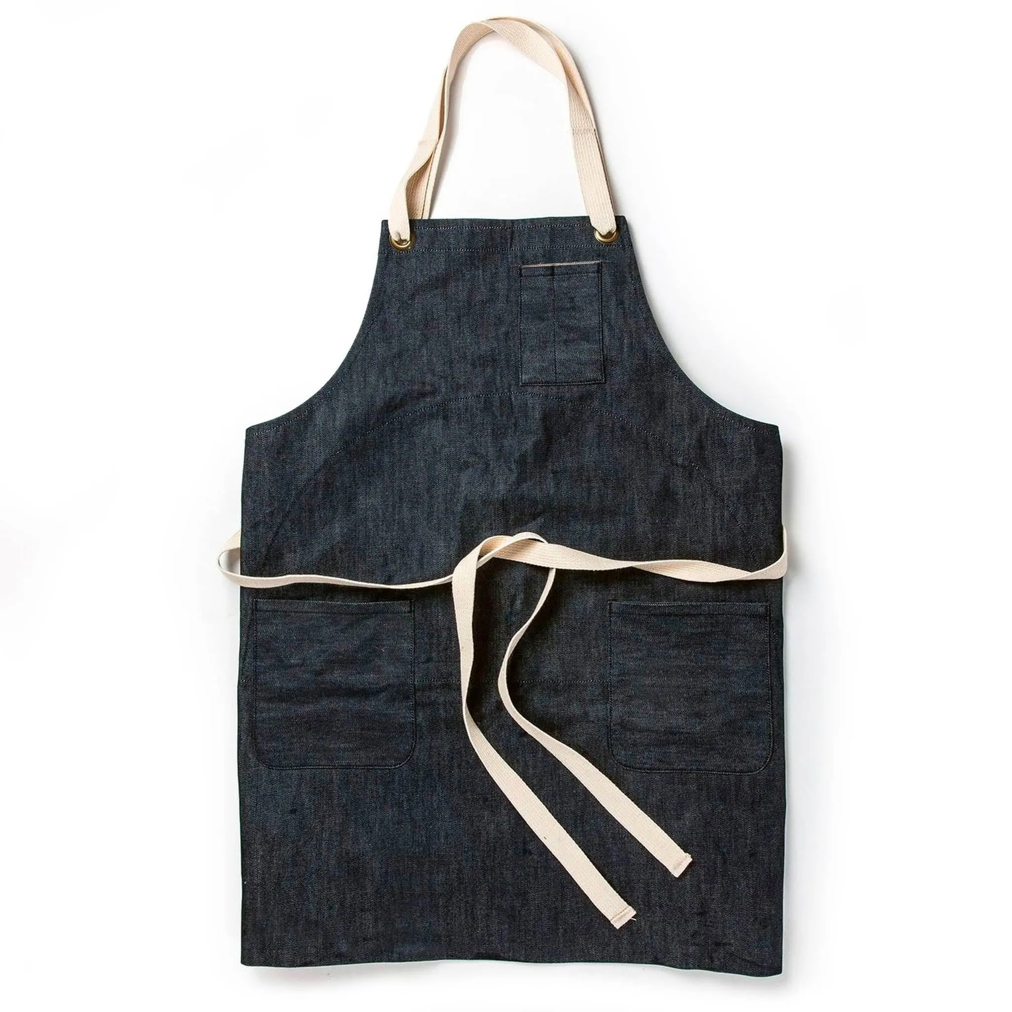 The Work Apron in Cone Mills Reserve Selvage sold by Taylor Stitch
