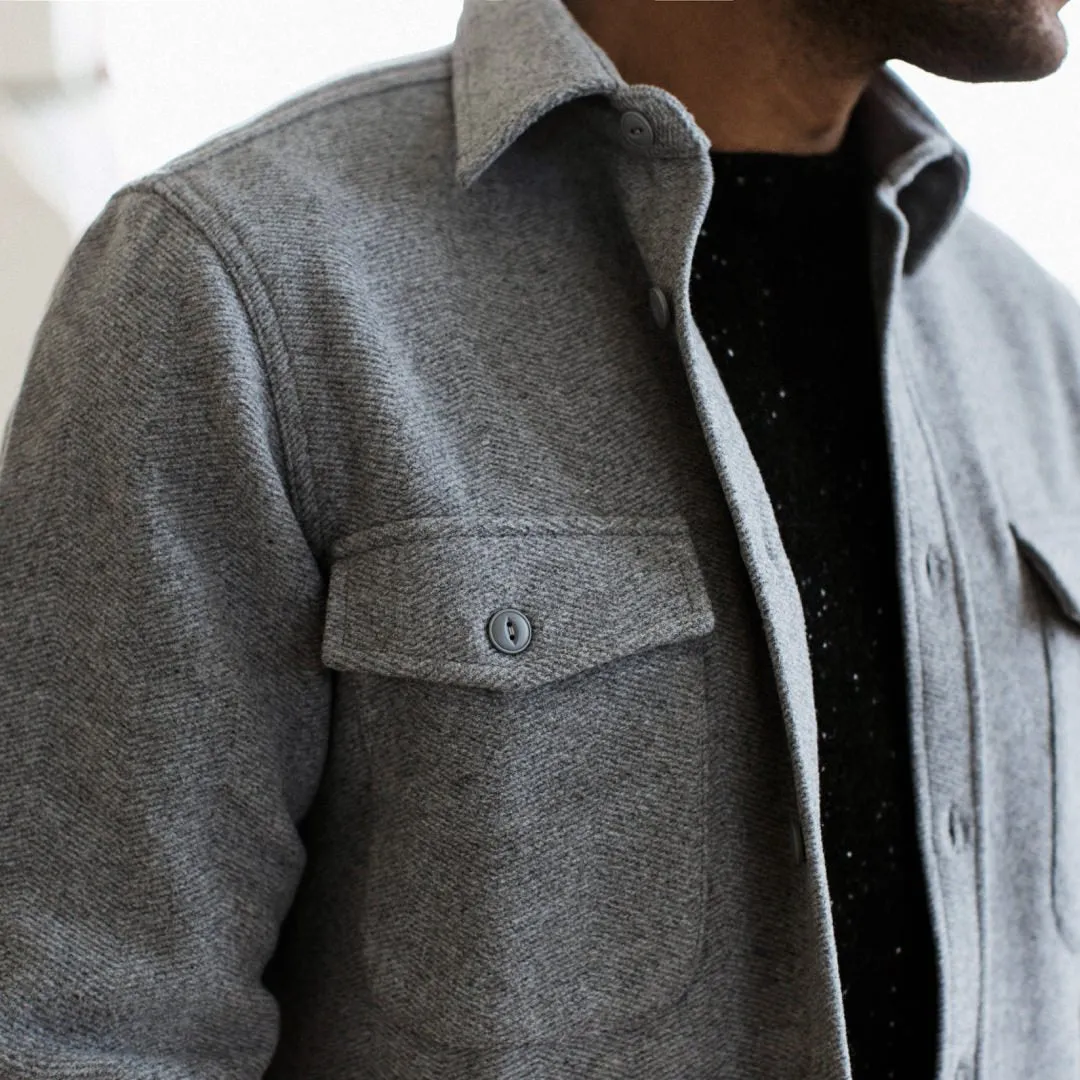 The Maritime Shirt Jacket in Heather Ash Wave sold by Taylor Stitch product image thumbnail 3