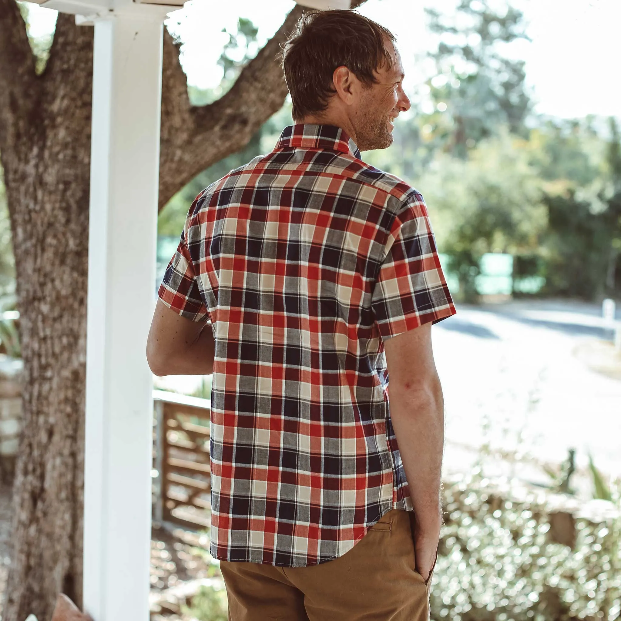The Short Sleeve California in Red Plaid sold by Taylor Stitch product image thumbnail 3
