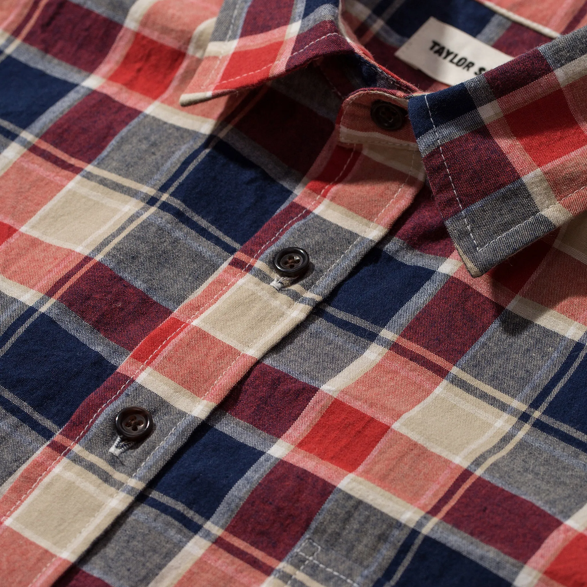 The Short Sleeve California in Red Plaid sold by Taylor Stitch product image thumbnail 5