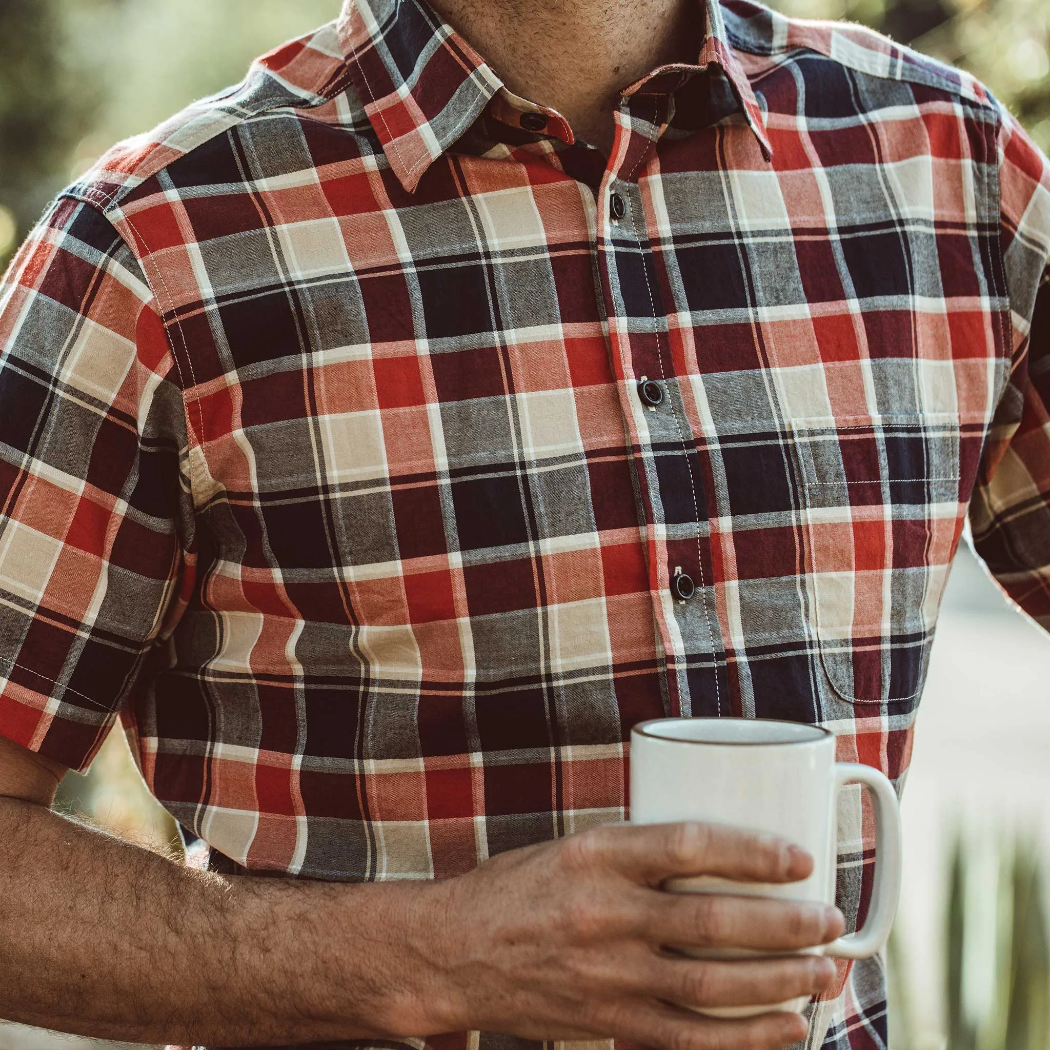 The Short Sleeve California in Red Plaid sold by Taylor Stitch product image thumbnail 4