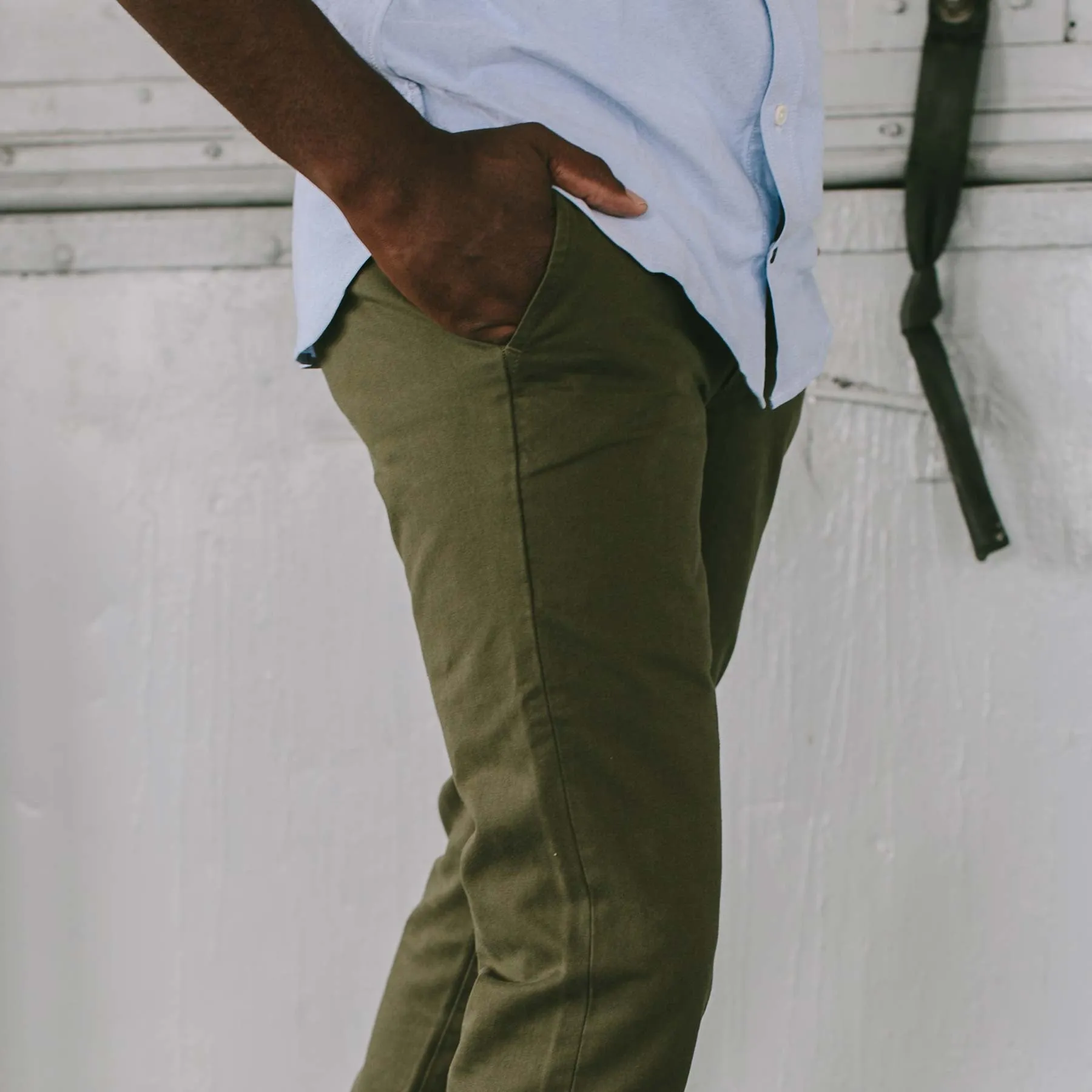The Slim Chino in Olive sold by Taylor Stitch product image thumbnail 4