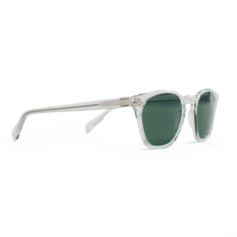 The Legend in Crystal with Bottle Green Lenses sold by Taylor Stitch