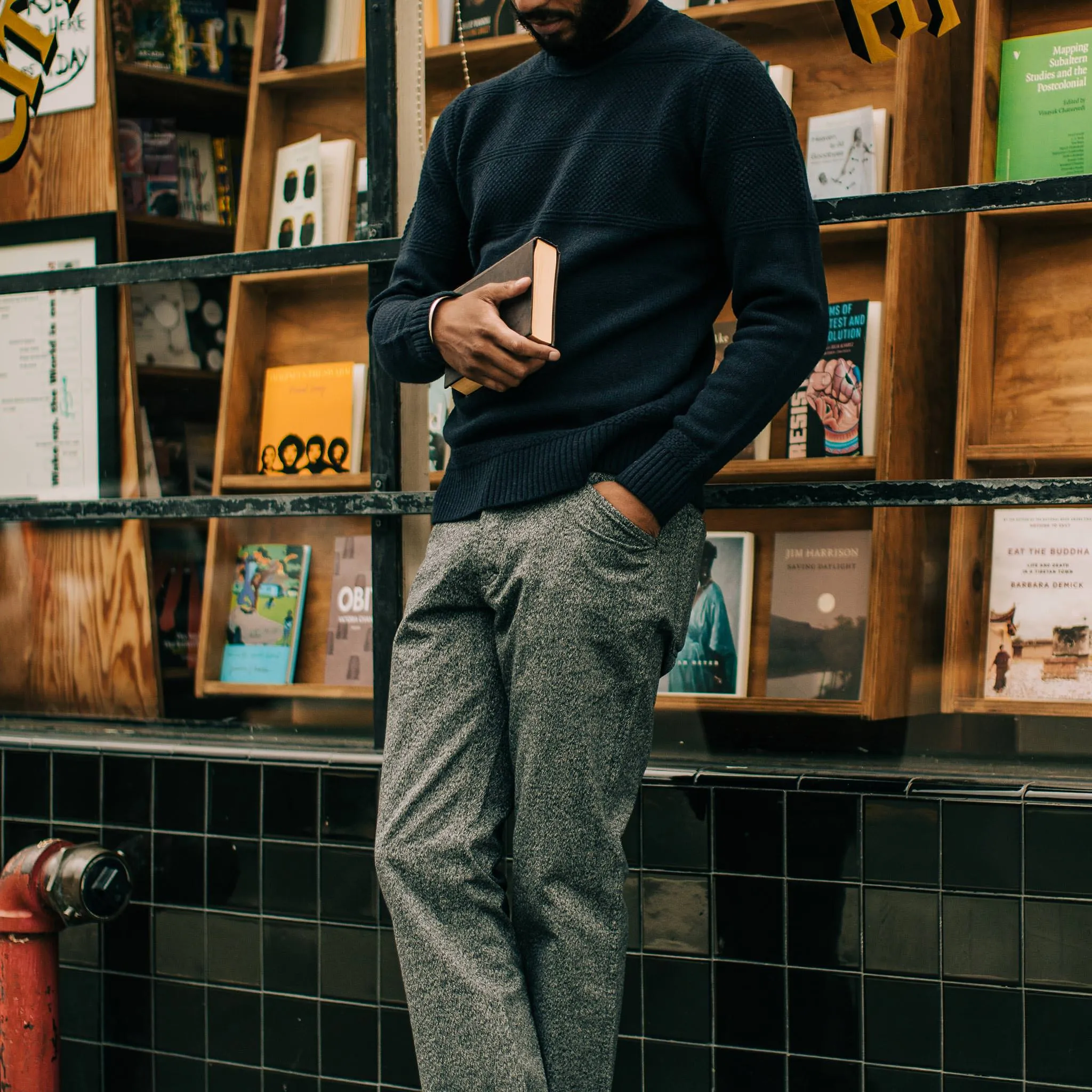 The Camp Pant in Navy Jaspe sold by Taylor Stitch product image thumbnail 3