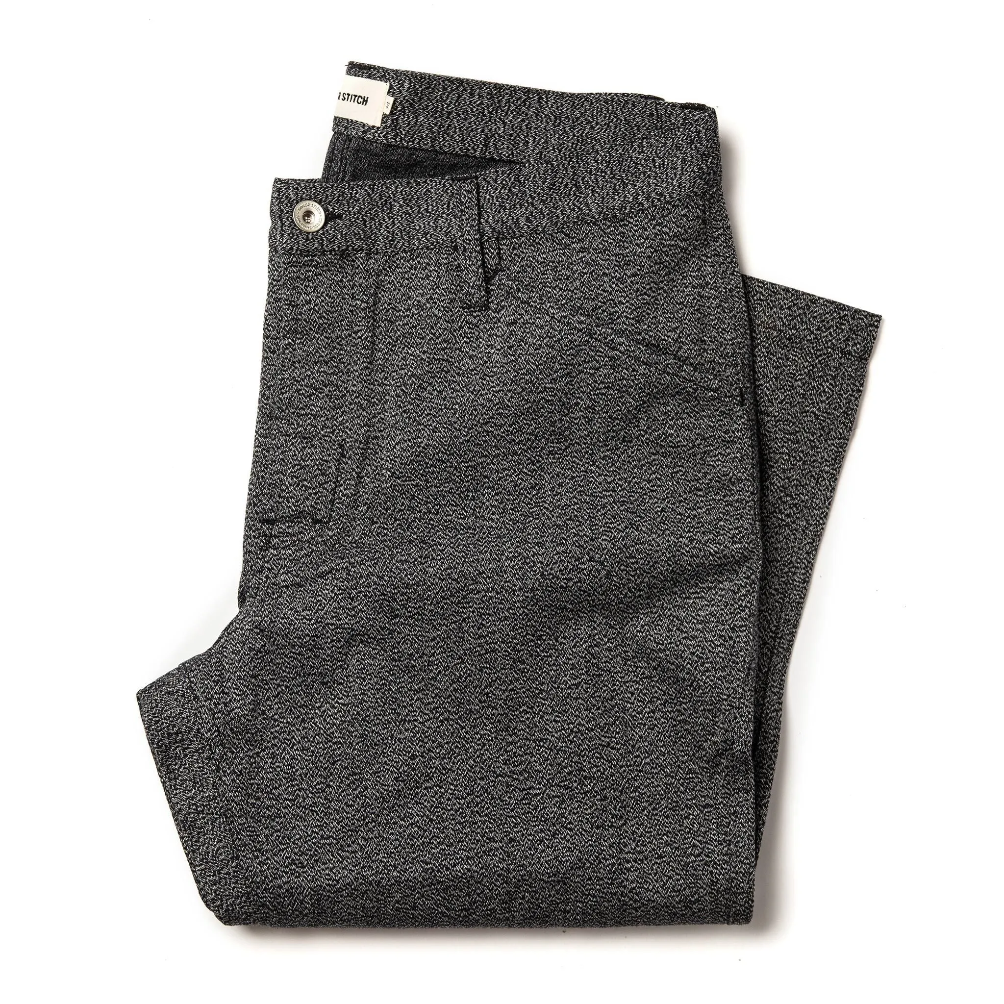 The Camp Pant in Navy Jaspe sold by Taylor Stitch