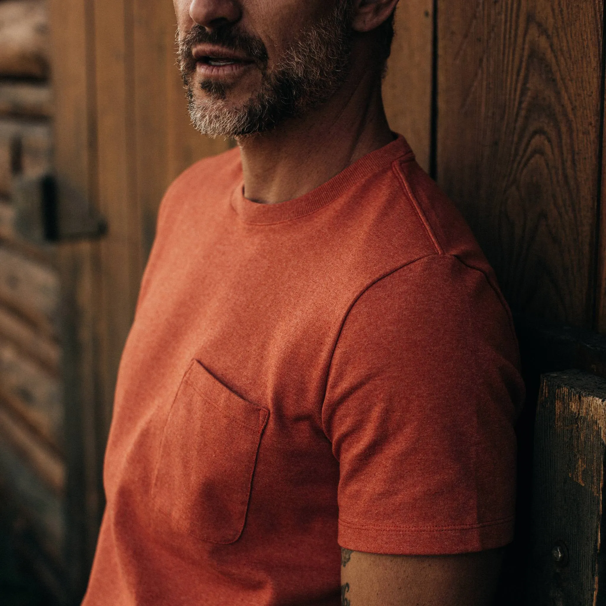 The Heavy Bag Tee in Rust sold by Taylor Stitch product image thumbnail 3