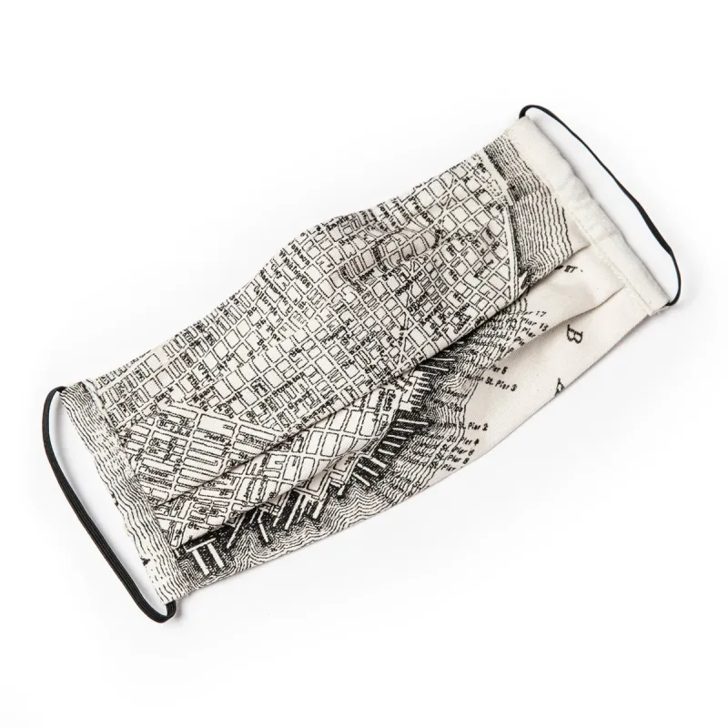 The Pleated Mask in SF Map Print sold by Taylor Stitch